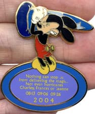 2004 Hurricane Charley, Frances, Jeanne Thank You Pin front