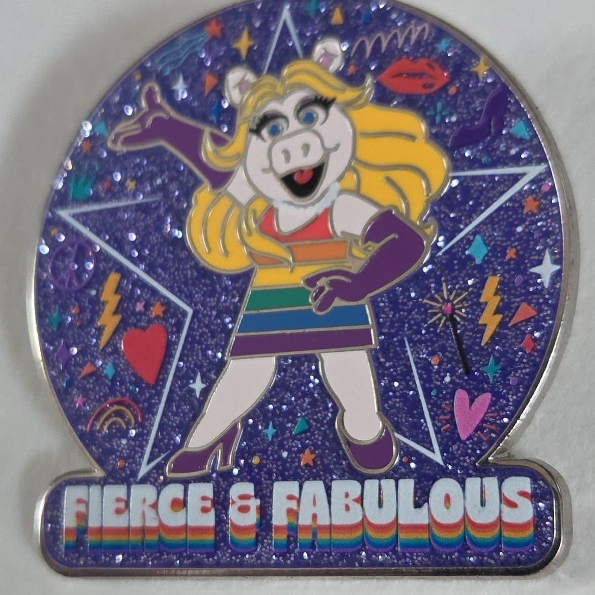 Miss Piggy Fierce & Fabulous Pin