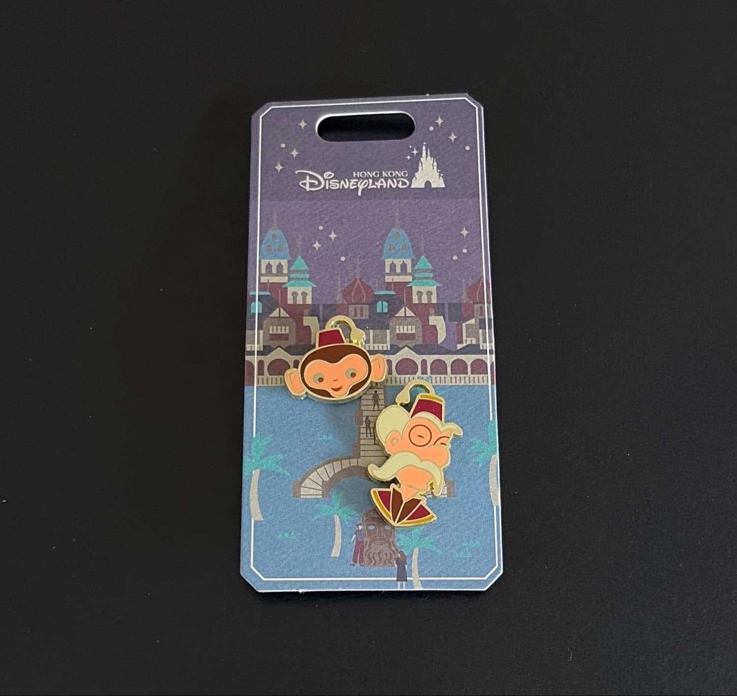 It's a Small World Monkey and Man with Fez Pin Set