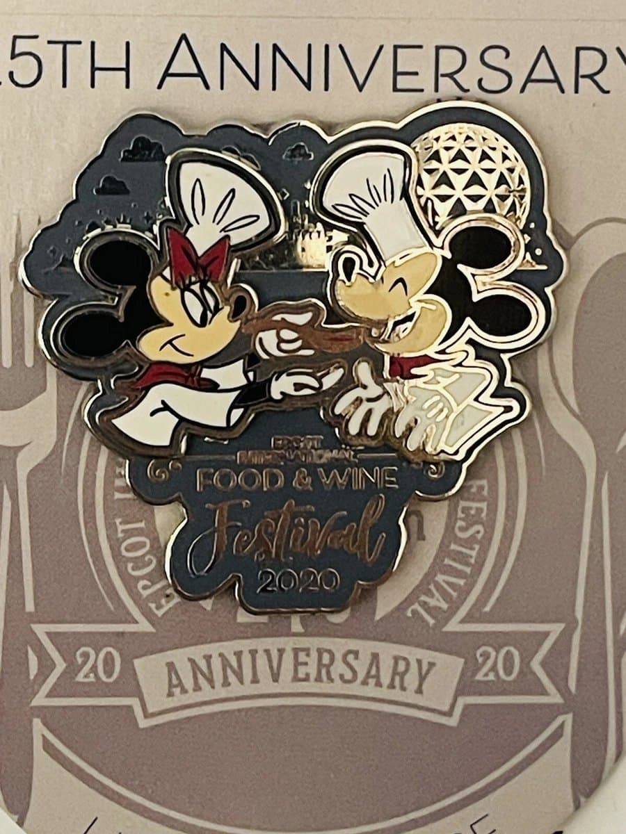 Chef Mickey Mouse Epcot International Food & Wine Festival 2019 Logo Pin