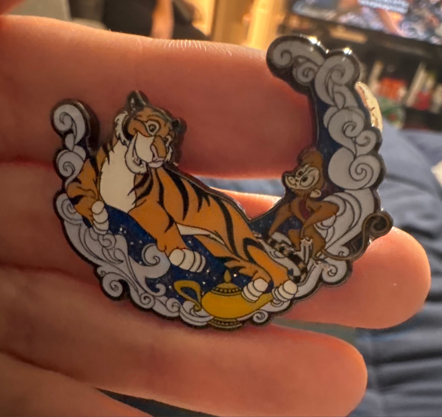 Loungefly Rajah and Abu Sidekicks On Crescent Moons Pin