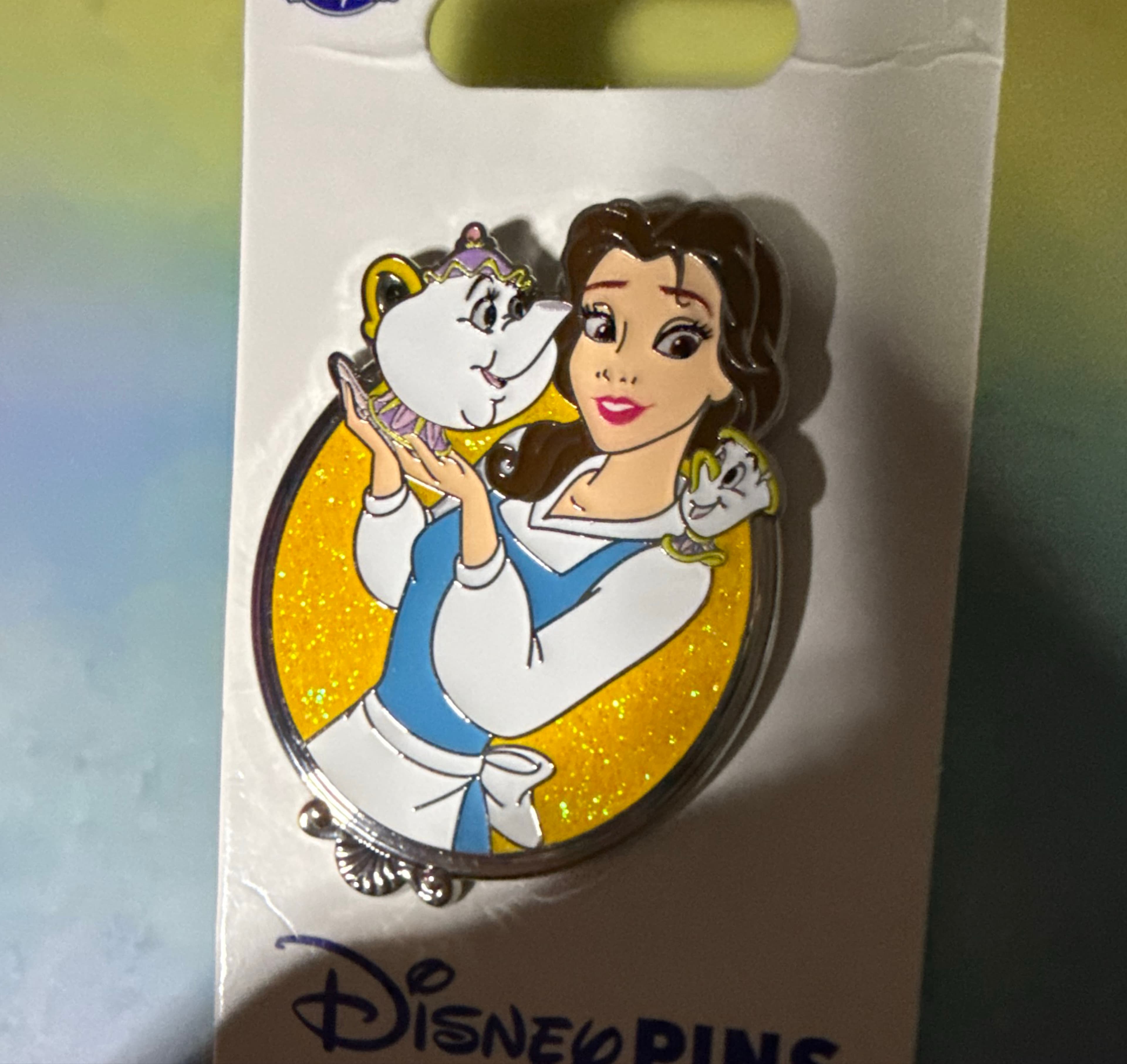 Belle with Mrs. Potts and Chip - 2025 Princess Glitter Portraits Collection front
