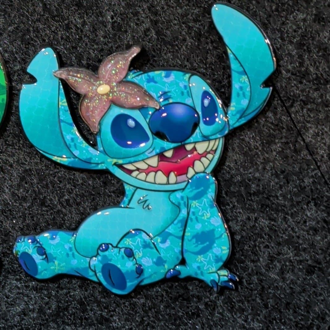 Stitch Crashes Disney The Little Mermaid Pin front