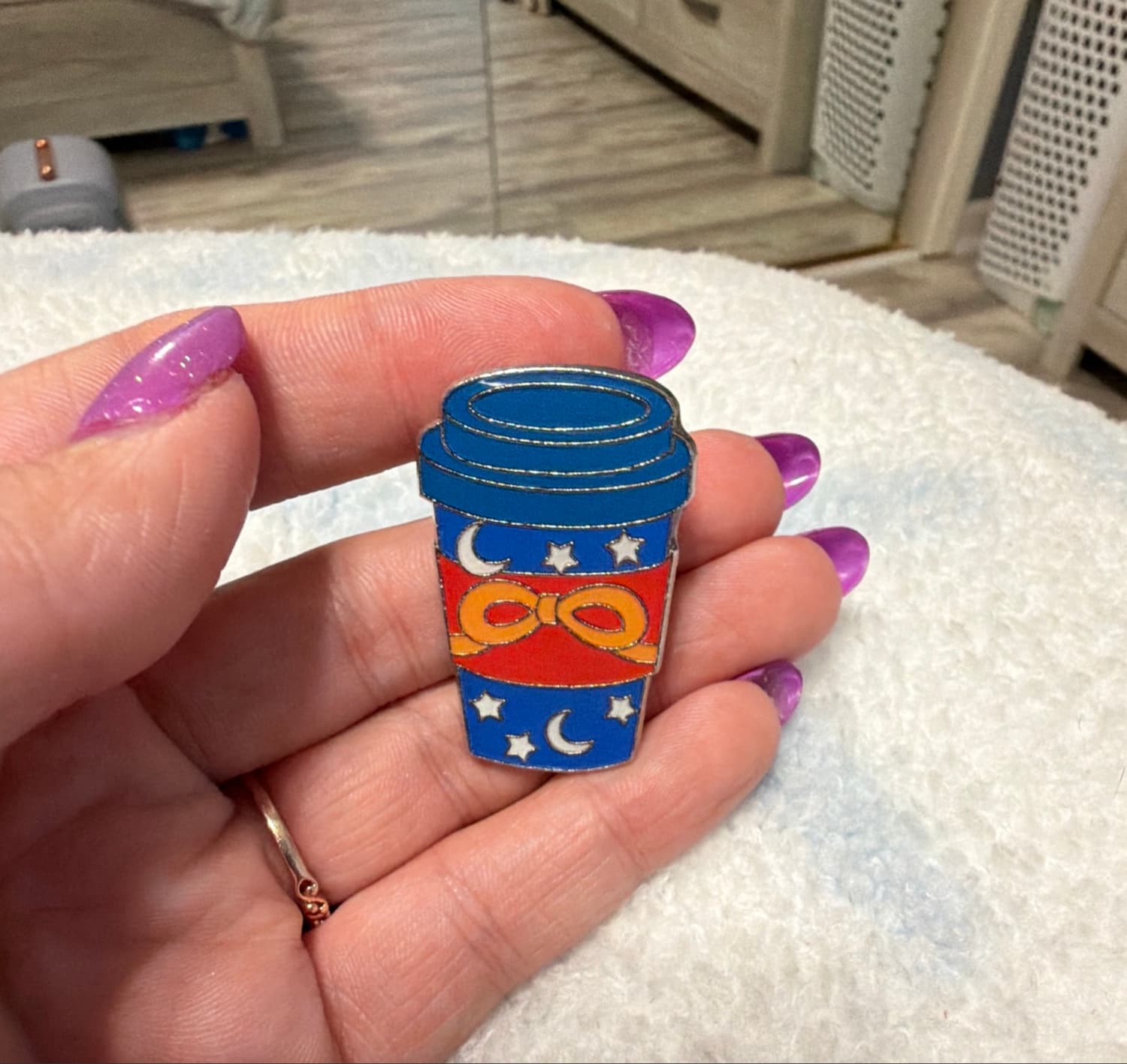 Sorcerer Mickey Fantasia Coffee Cup Pin