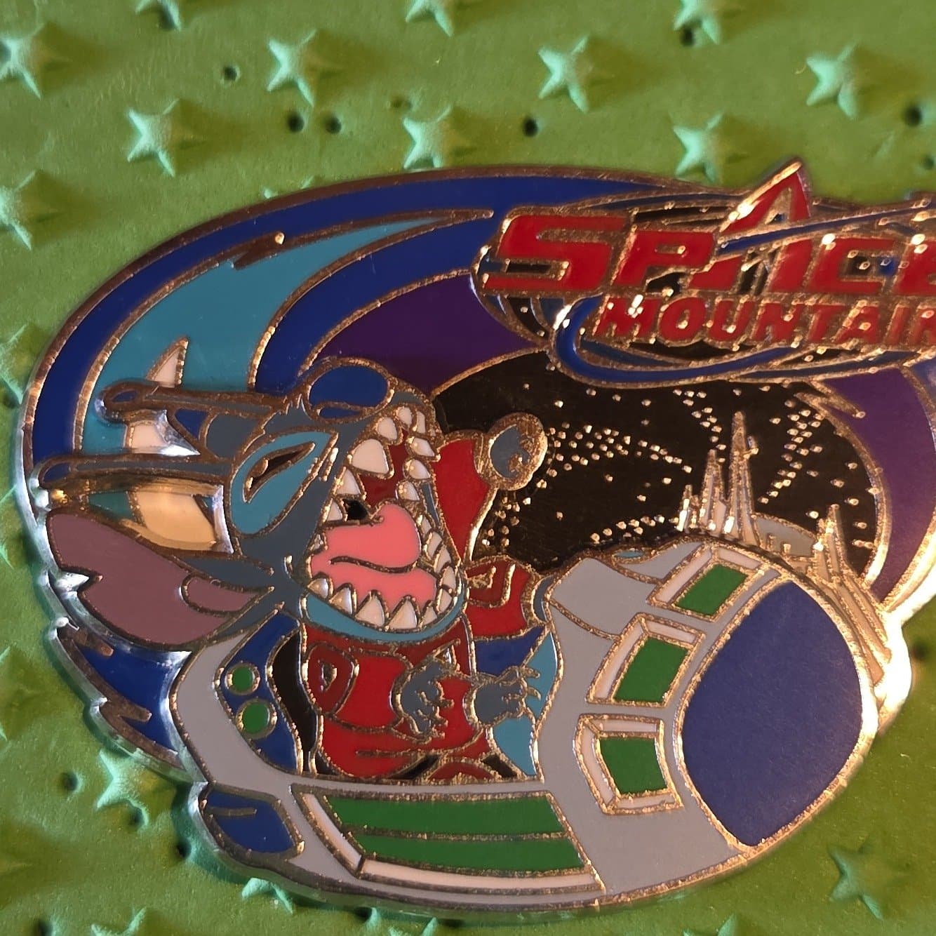 Stitch on Space Mountain front