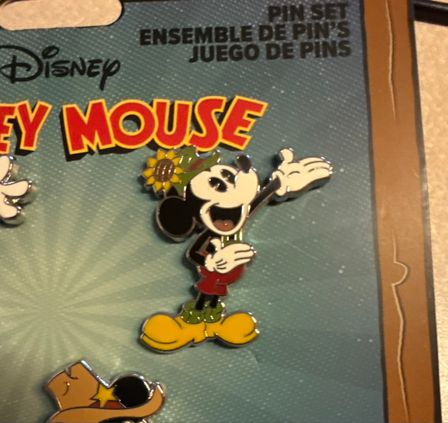 Mickey Mouse with Sunflower Hat and 'MOUSE' Text front