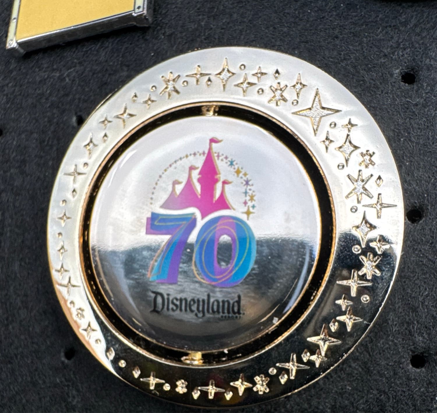 Disneyland 70th Anniversary Spinning Castle Pin