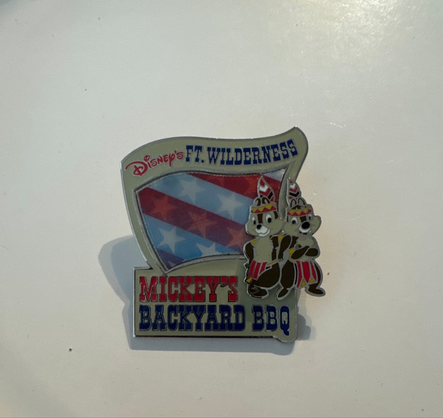 Chip and Dale Mickey's Backyard BBQ Lenticular Pin - Fort Wilderness