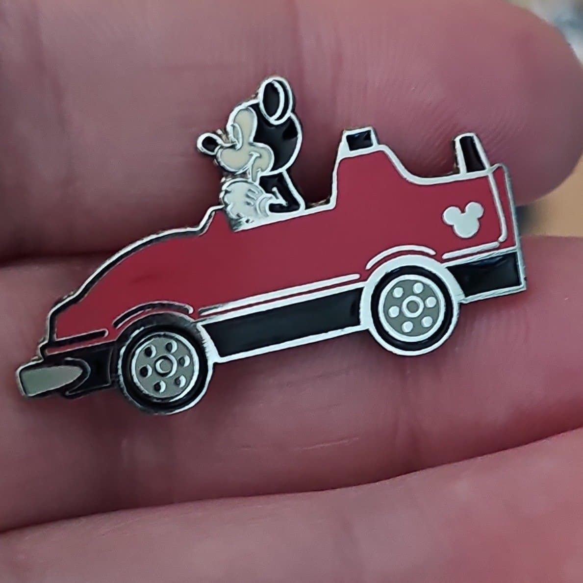 Mickey Mouse Driving a Red Car - Hidden Mickey Pin 1 of 4 front