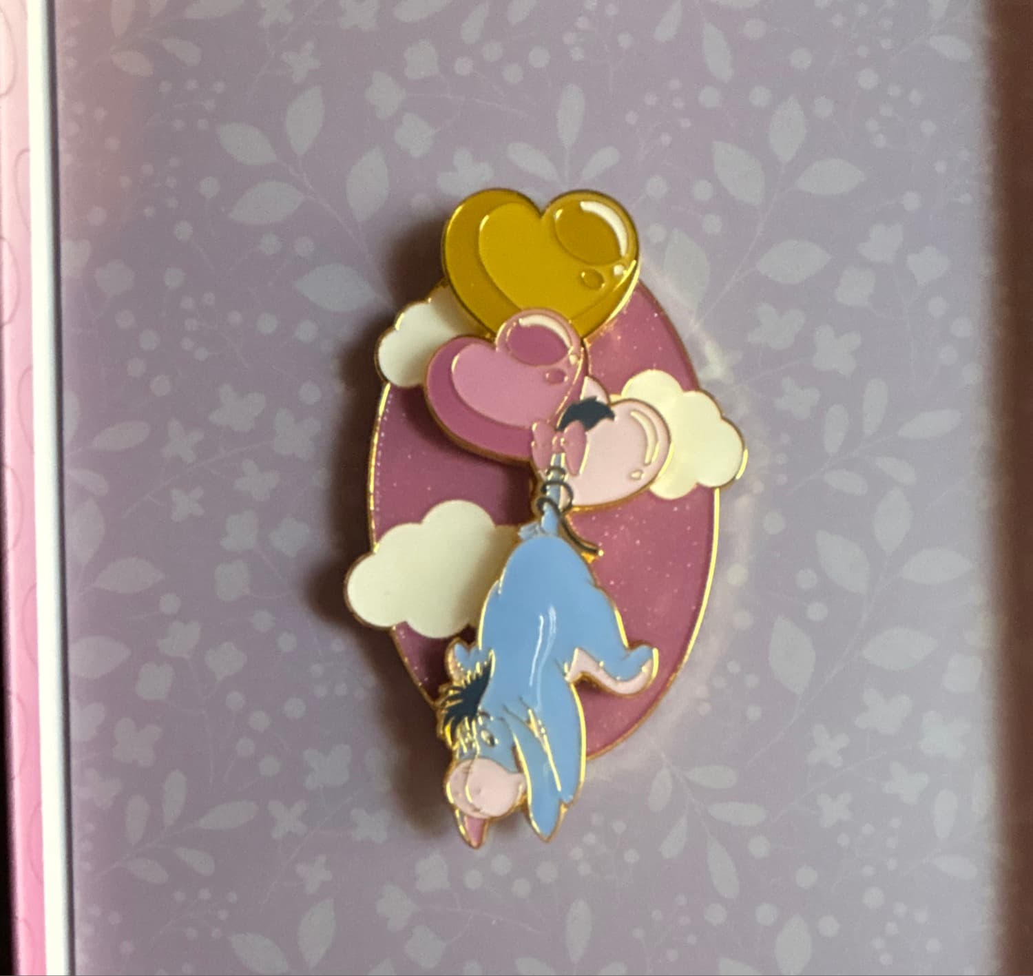 Loungefly Disney Winnie the Pooh Eeyore Heart Balloons LE Sliding Enamel Pin