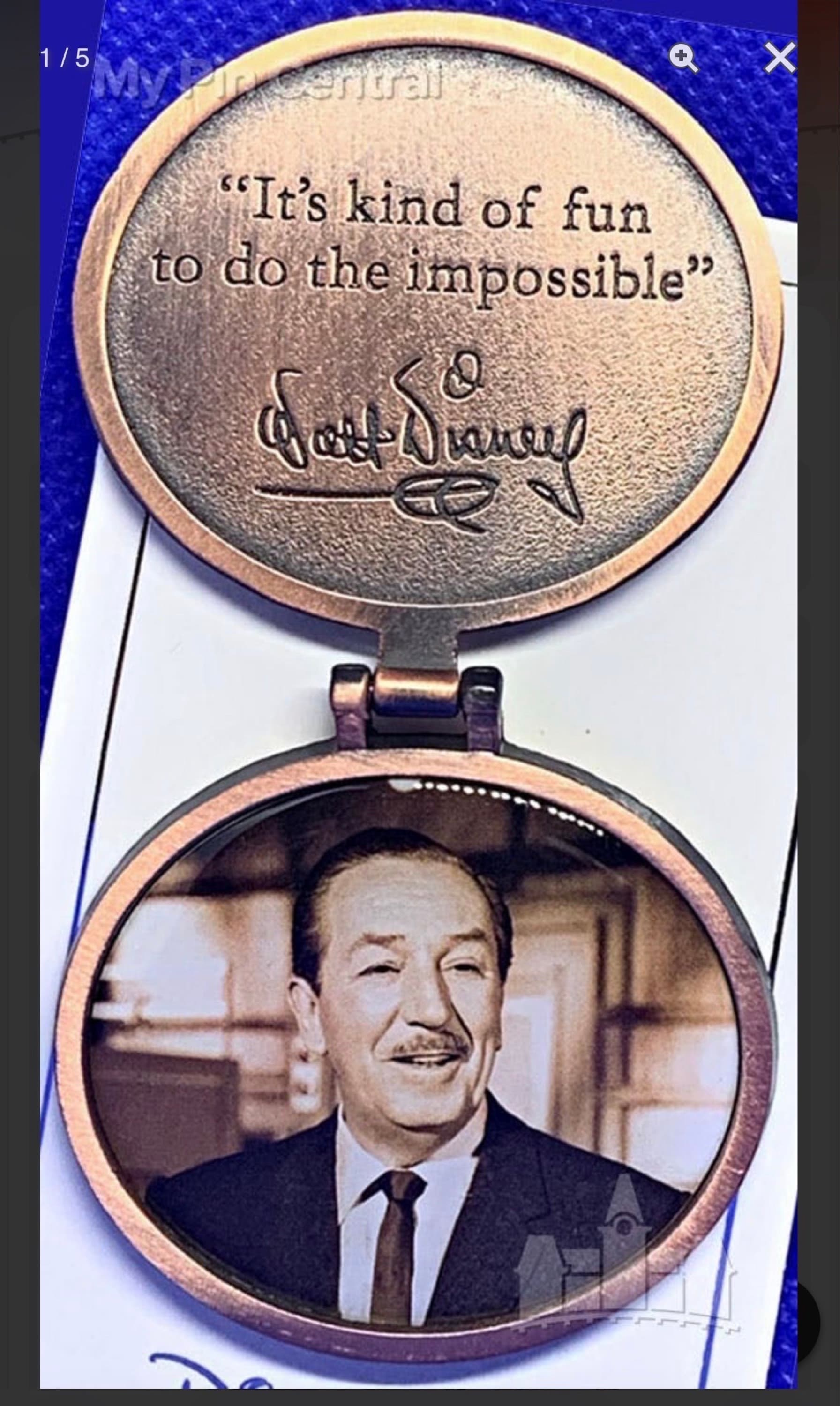 Walt Disney 'It's Kind of Fun to Do the Impossible' Hinged Photo Pin