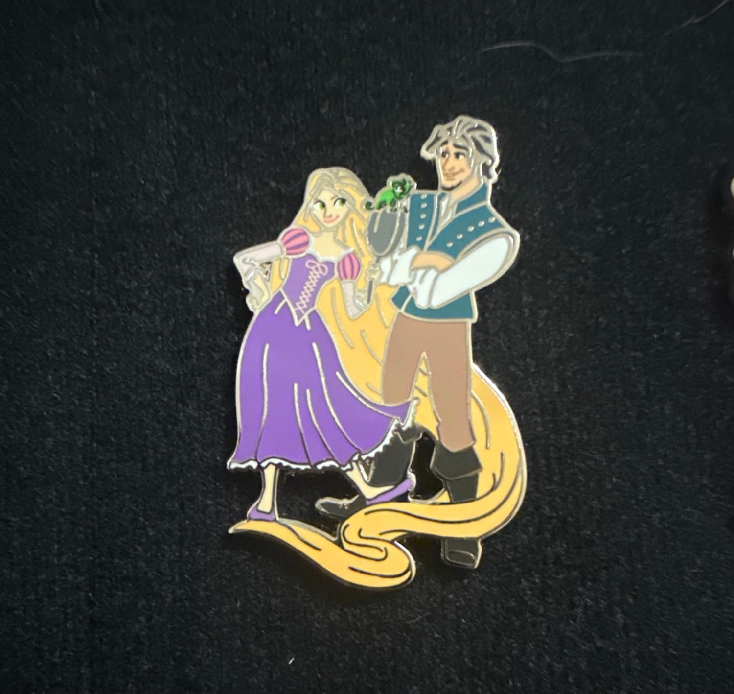 Rapunzel, Flynn Rider and Pascal With Frying Pan front