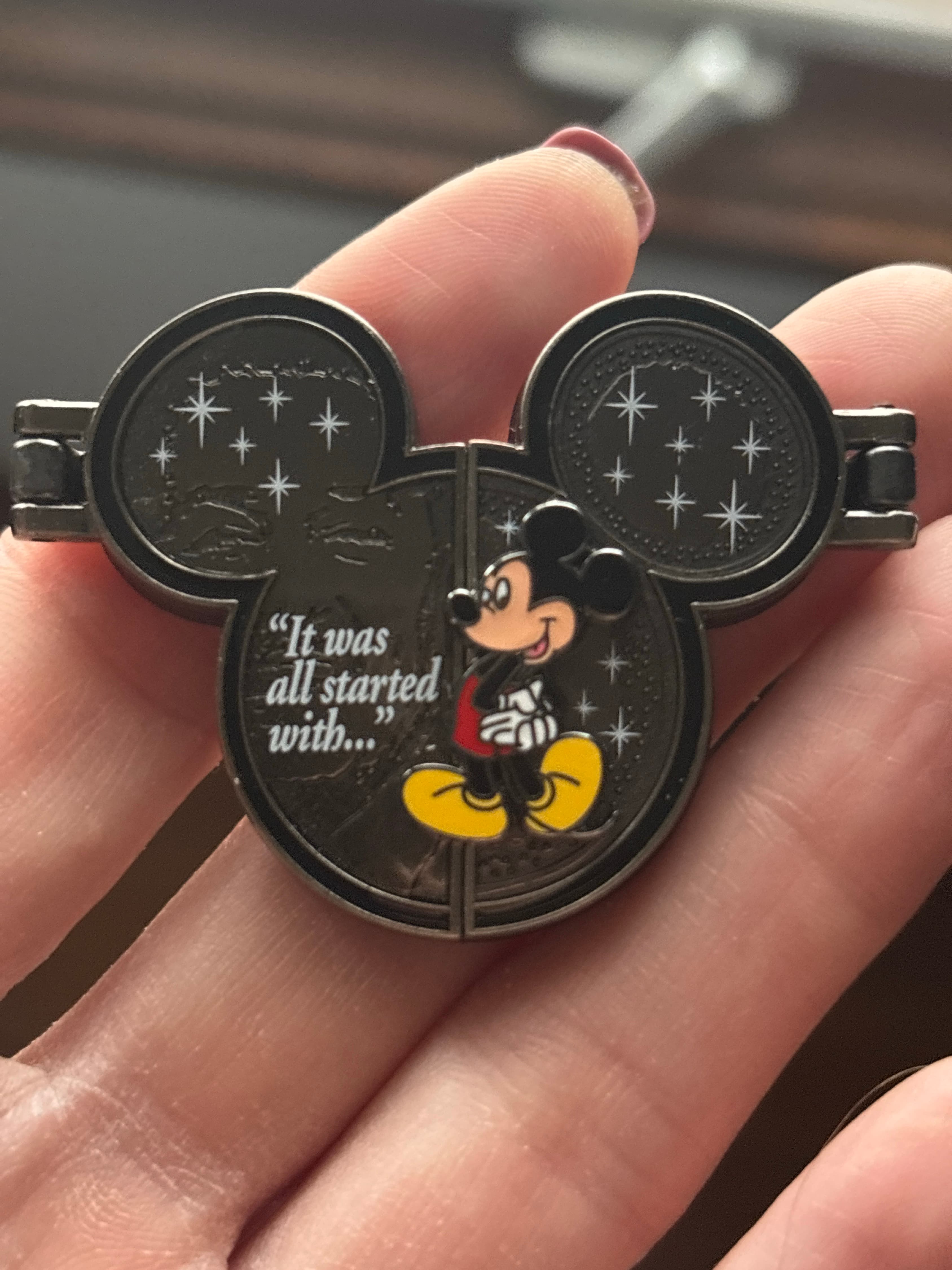Mickey Mouse Walt Disney It All Started With a Mouse Locket Pin