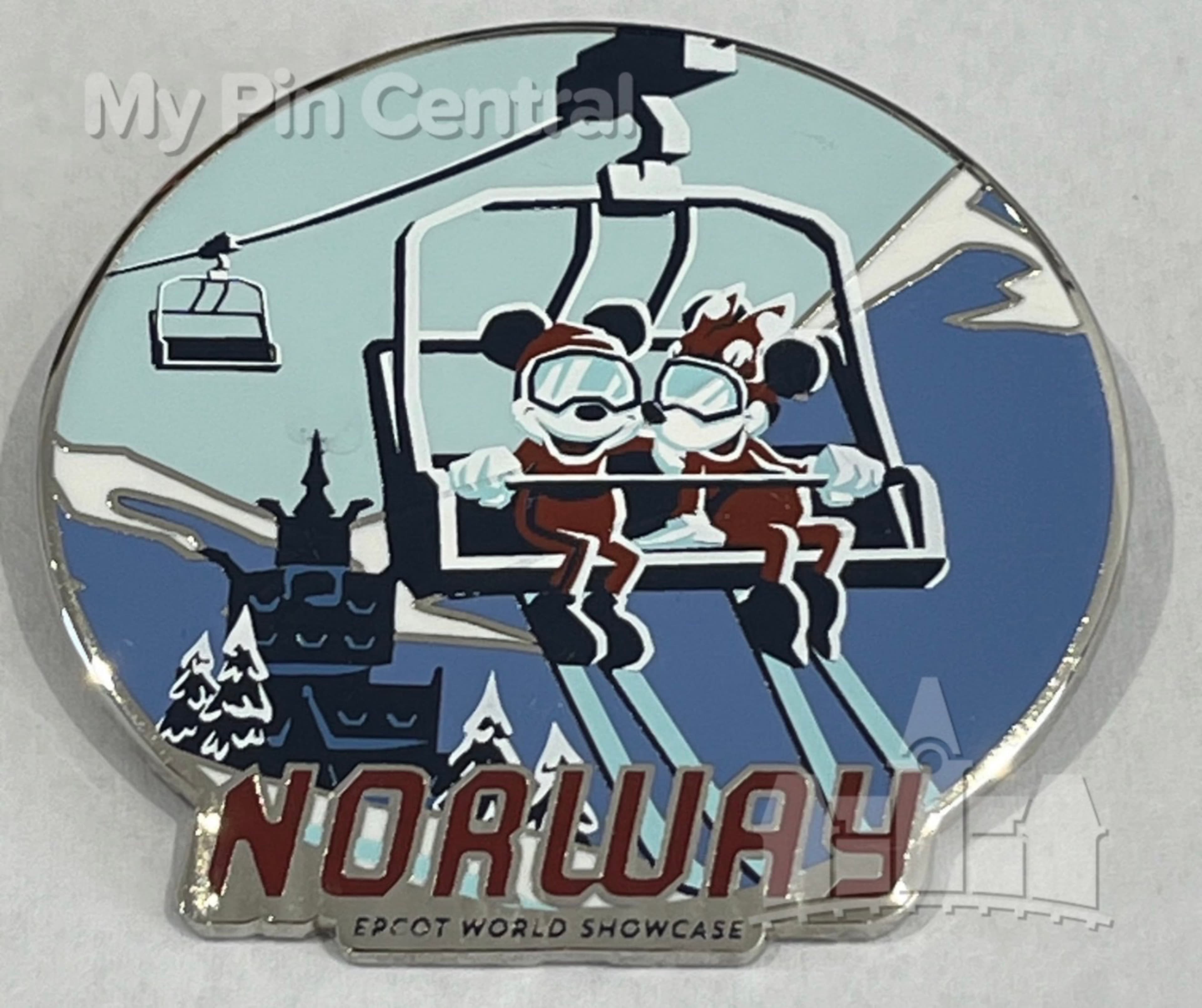 Norway Mickey and Minnie Ski Lift front