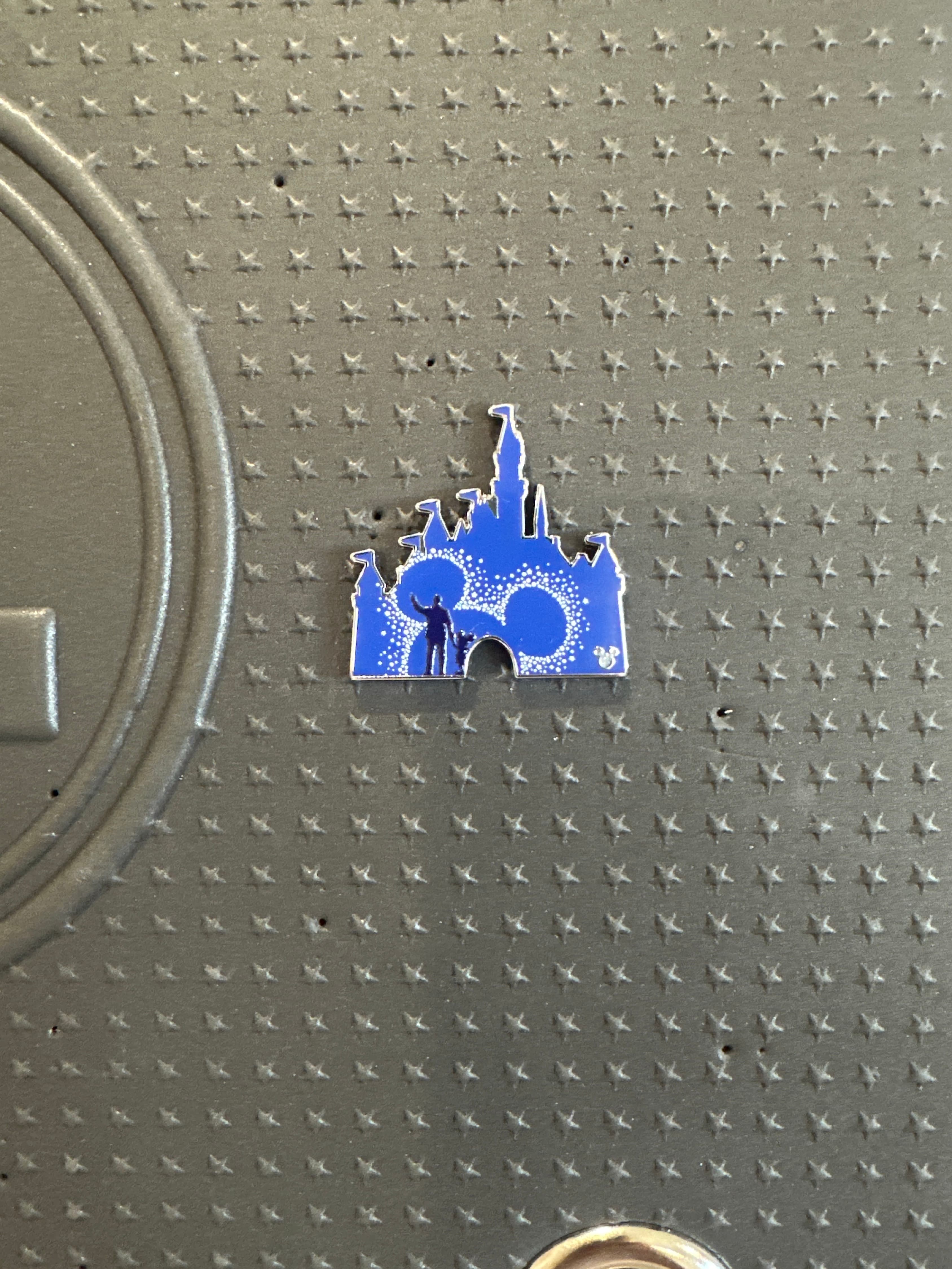 Disneyland Hidden Mickey 2024 Wave B Walt and Mickey Castle Pin front