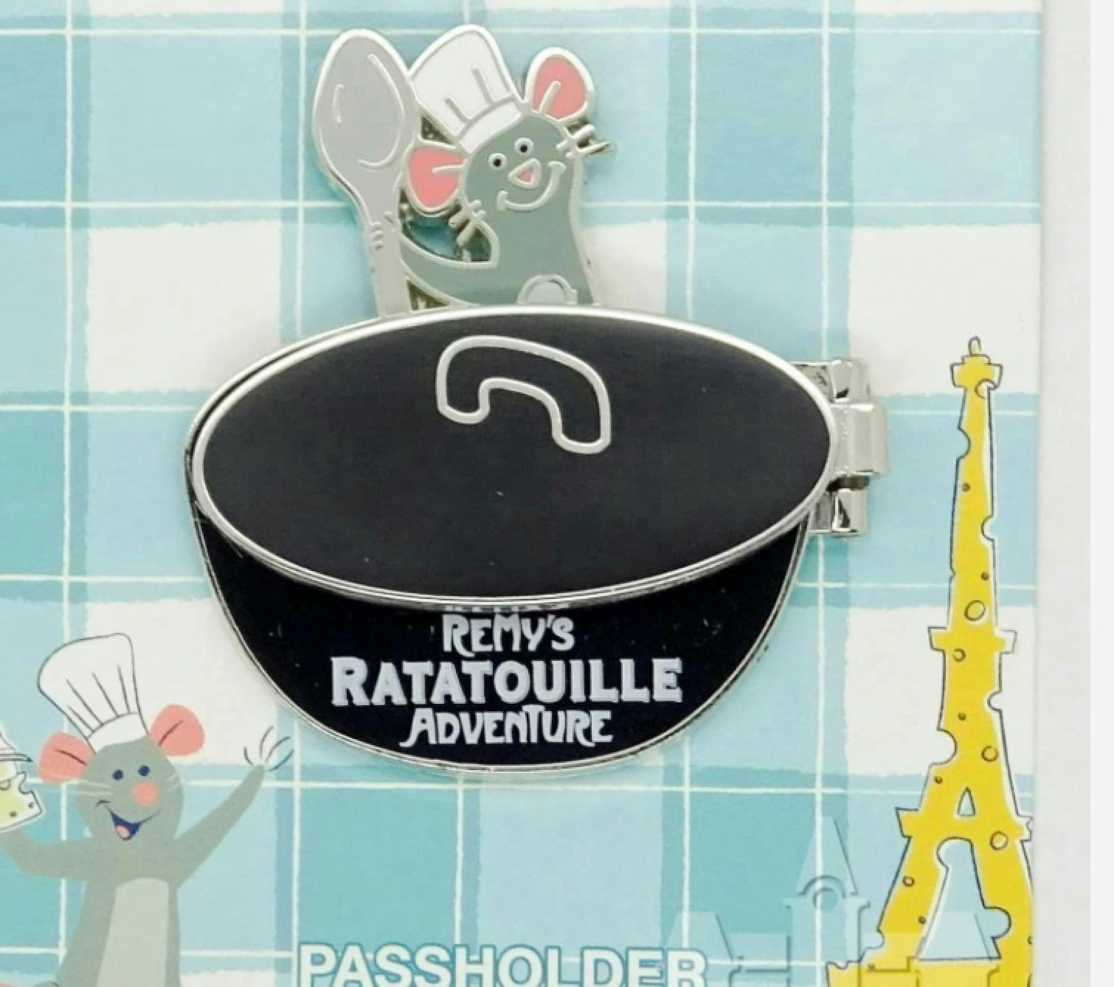 Remy's Ratatouille Adventure Opening Day Passholder Hinged Pin front