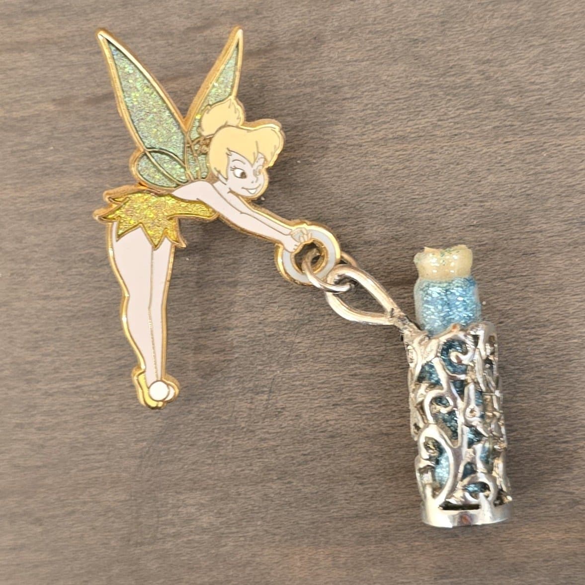 Tinker Bell with Pixie Dust Vial dangle front