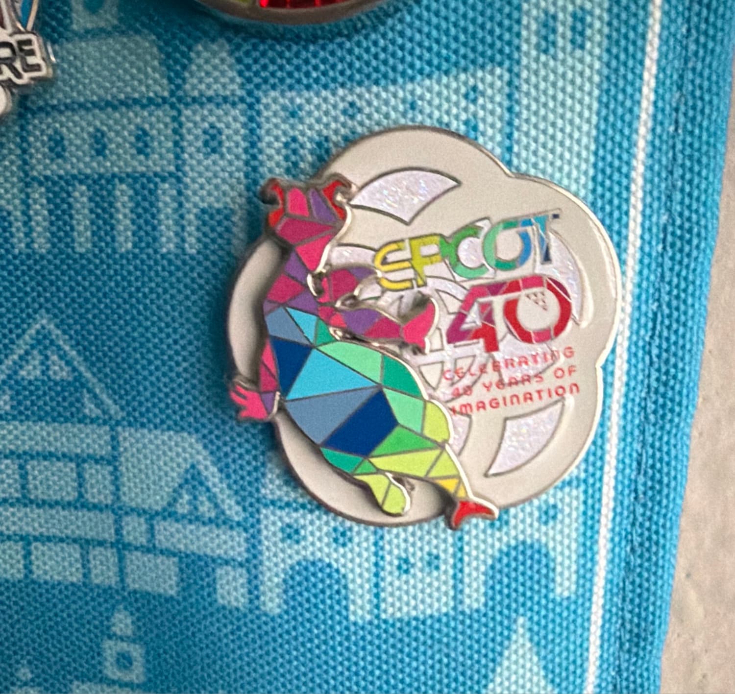 Figment Epcot 40th Anniversary Mosaic Pin front