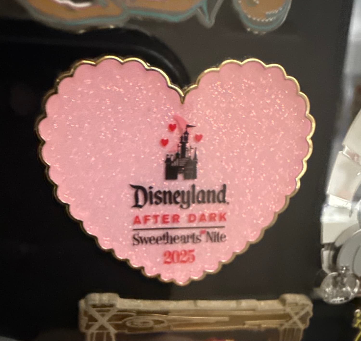 Disneyland After Dark Sweethearts' Nite 2025 - Castle Heart Pin front