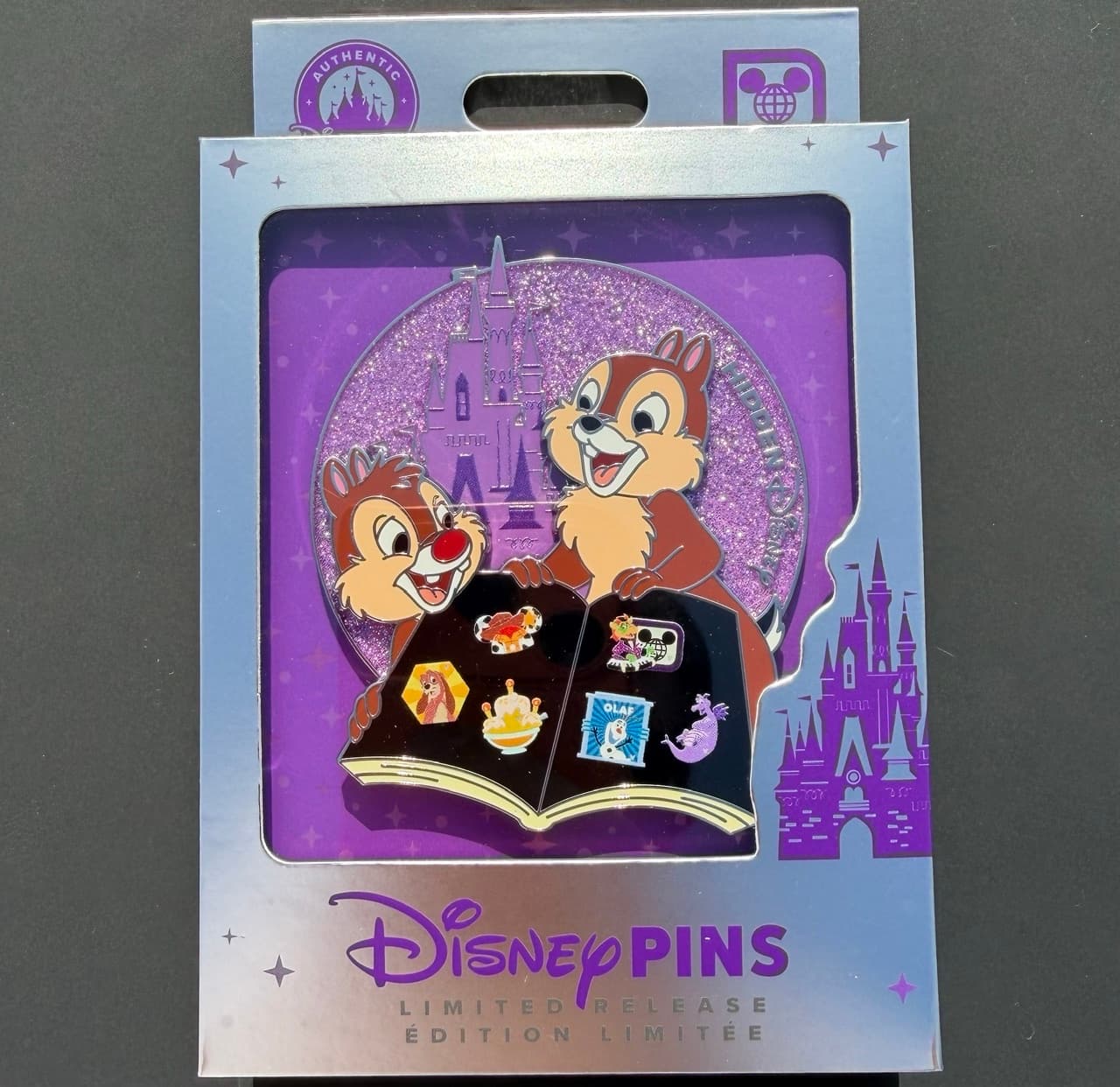 Chip and Dale Hidden Mickey Chasers Mini Jumbo Box Pin