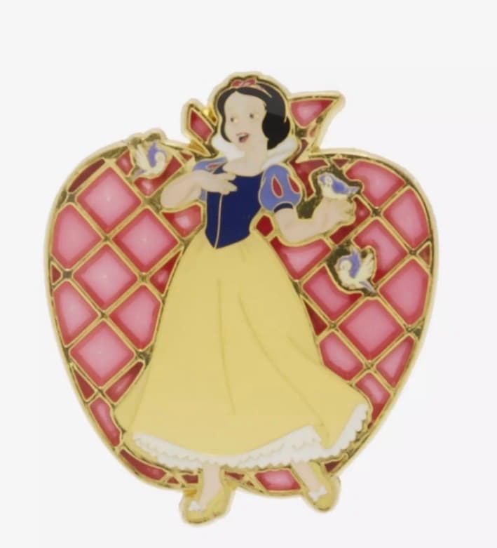 Loungefly Disney Snow White and the Seven Dwarfs Snow White Apple Stained Glass Enamel Pin