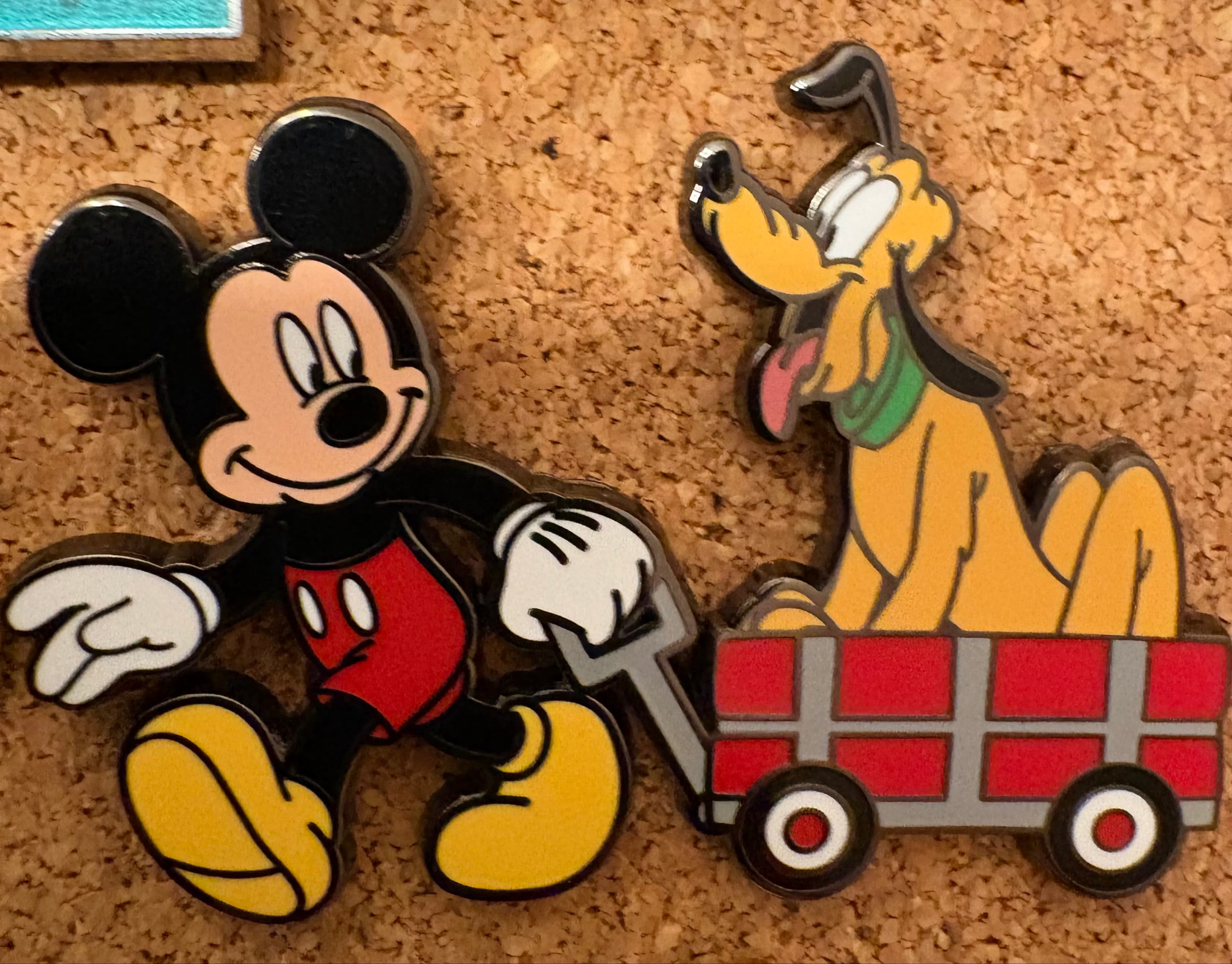 Disney Mickey and Friends Pluto on a Wagon Collectible Trading Pin front