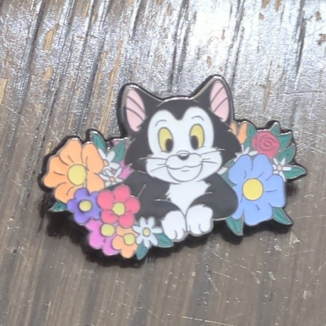 Loungefly Disney Pinocchio Figaro Flower Enamel Pin