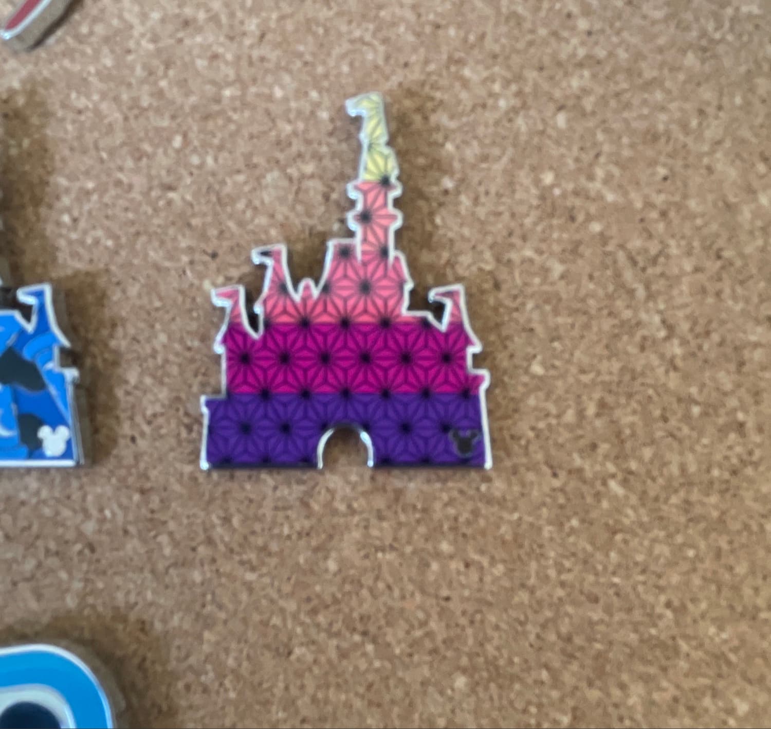 CHASER: Epcot Castle Hidden Mickey Pin front