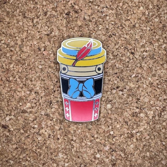 Pinocchio Character Coffee Cup Pin