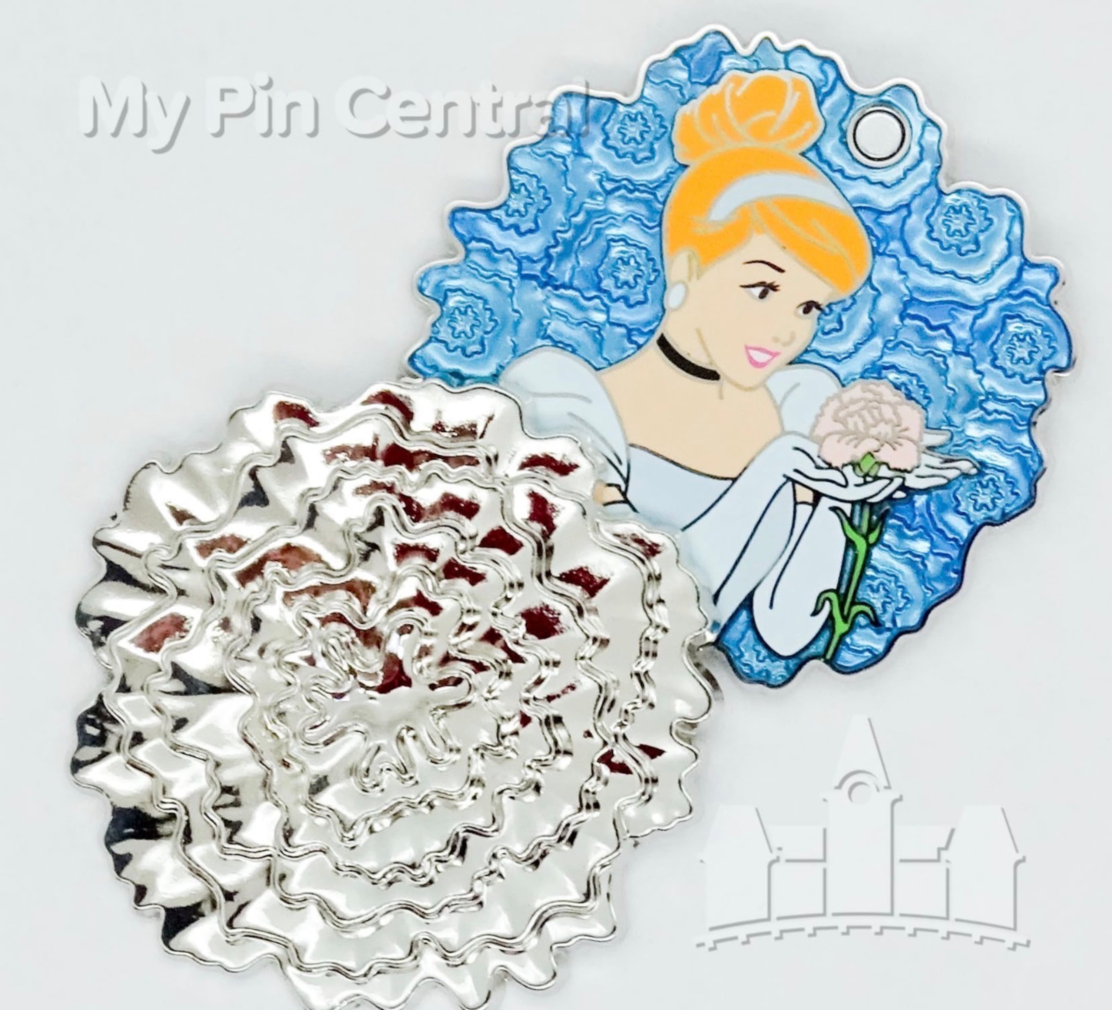 Cinderella - Beautiful Florals Hinged Pin front