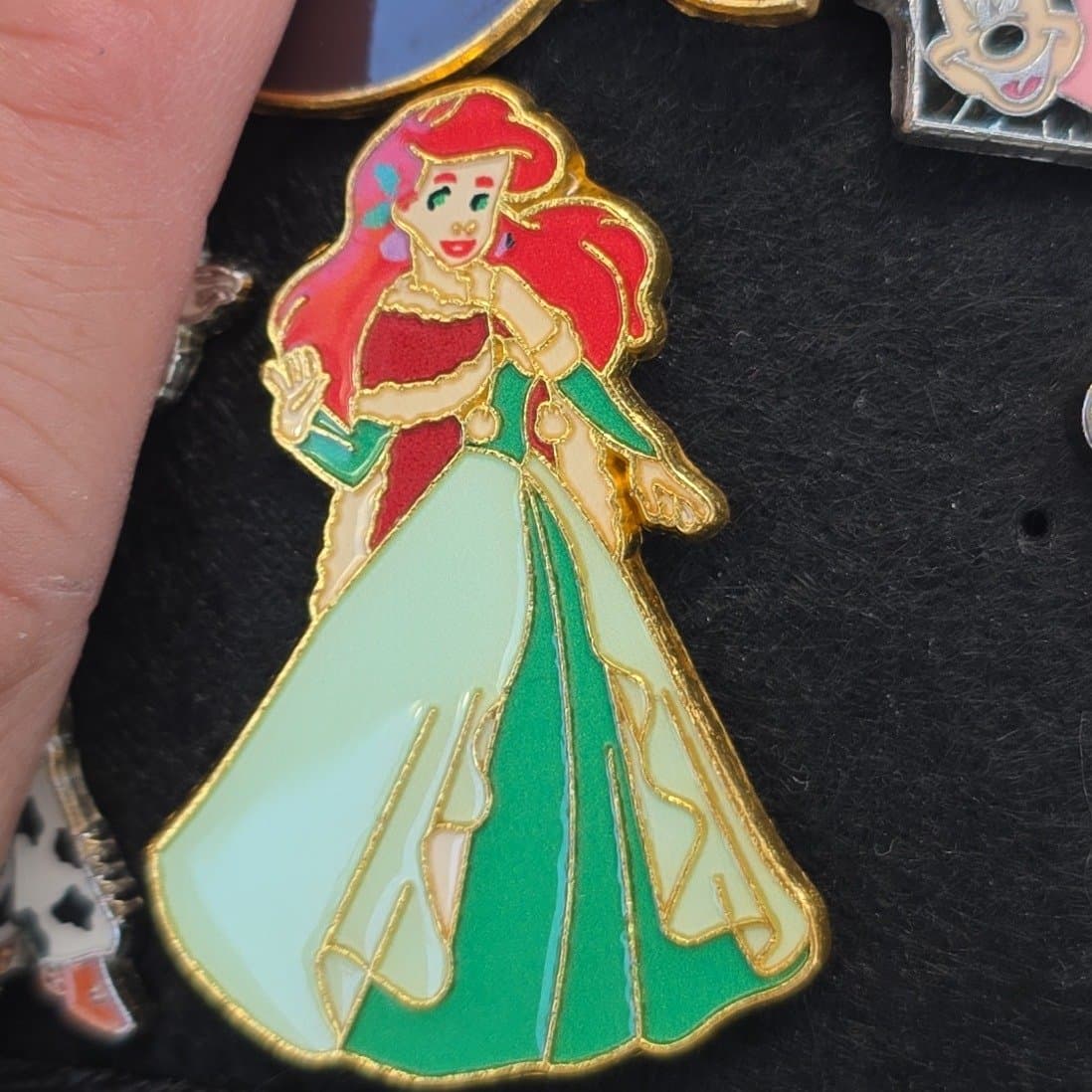 Ariel as a Human in a Green Dress front
