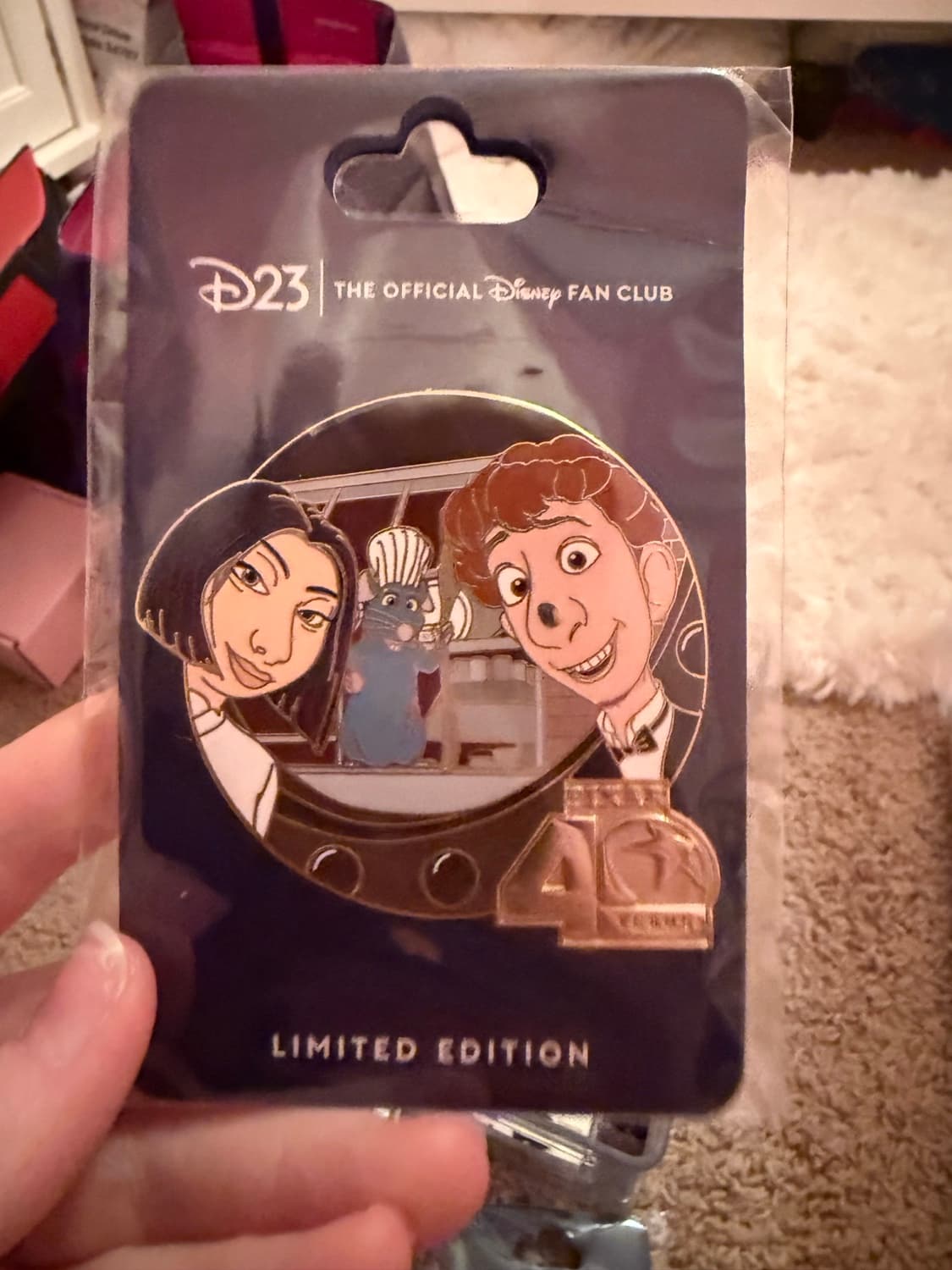 D23 Exclusive Ratatouille Pin - Pixar Animation Studios 40th Anniversary front