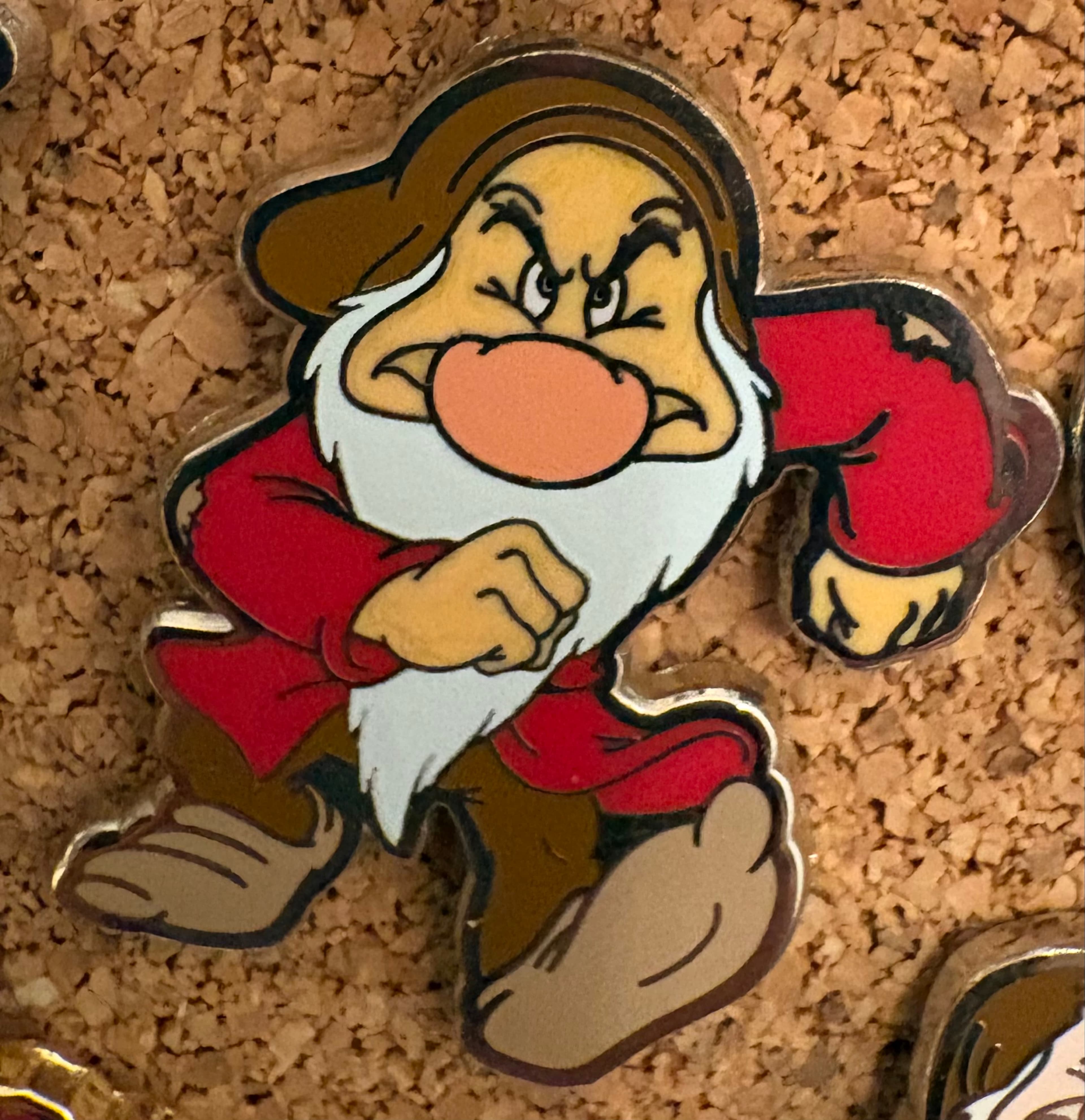 Grumpy Walking Monogram Pin