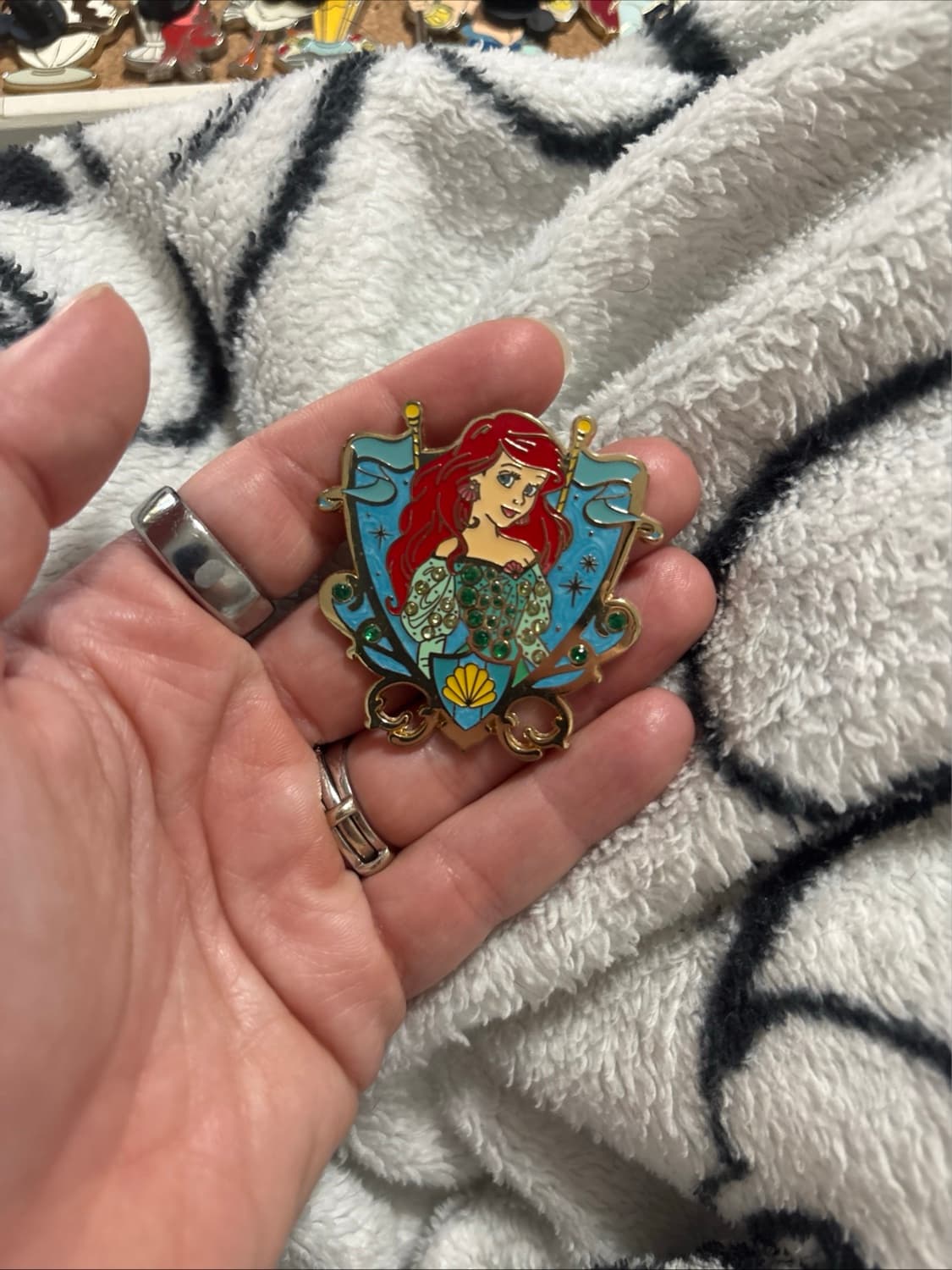 Ariel Shield Pin - The Little Mermaid front