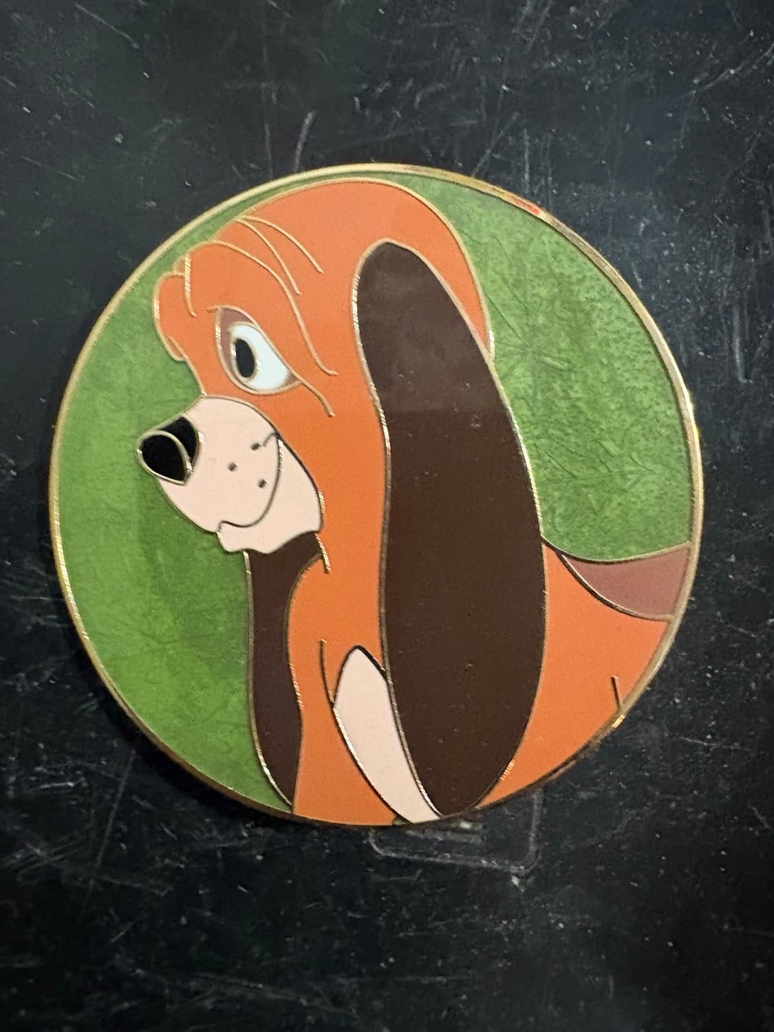 Copper Profile - The Fox and the Hound fantasy pin
