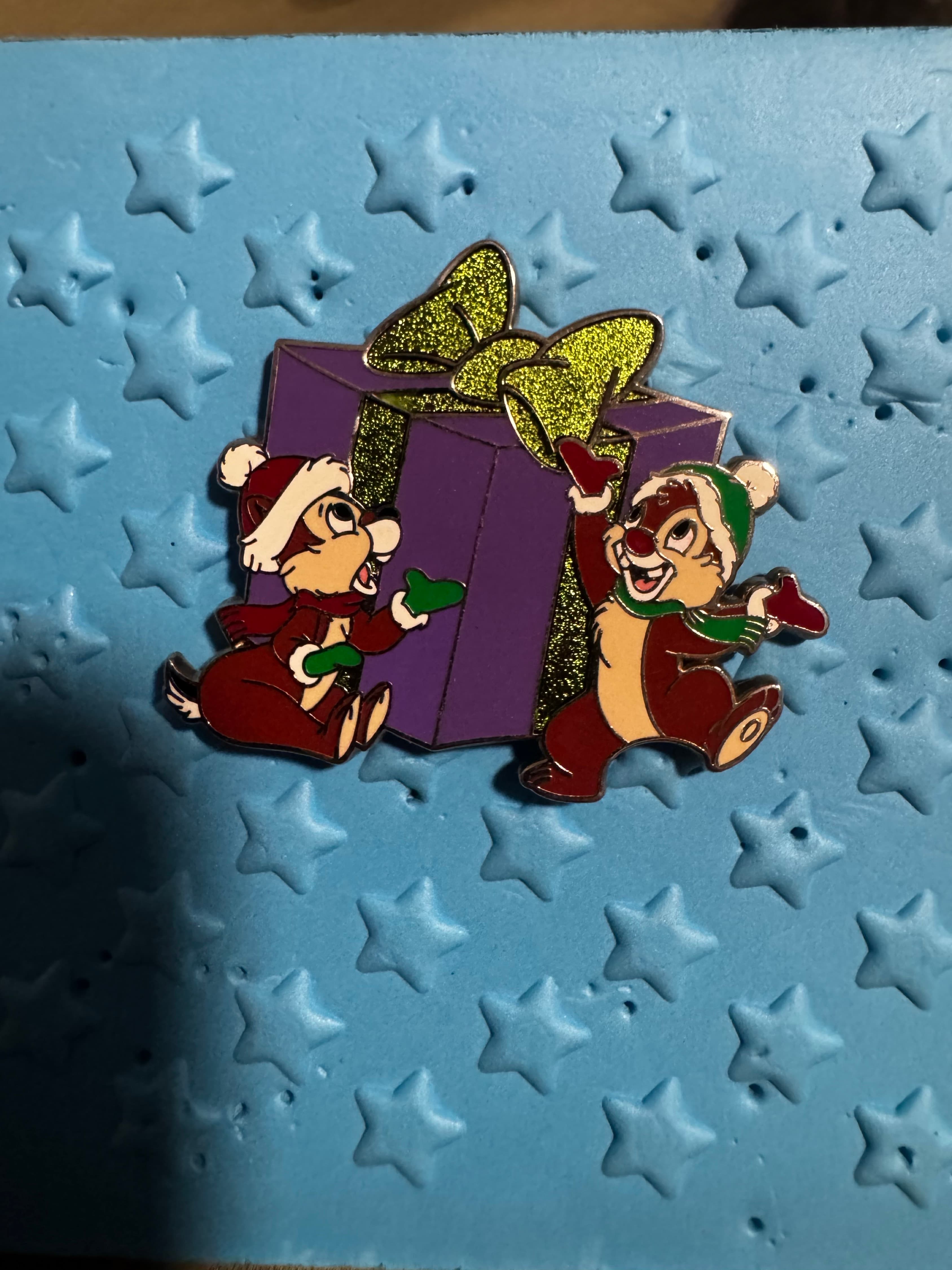 Chip and Dale in Purple Gift Box - Holiday