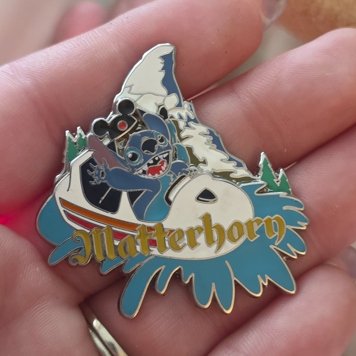 Stitch Riding the Matterhorn front