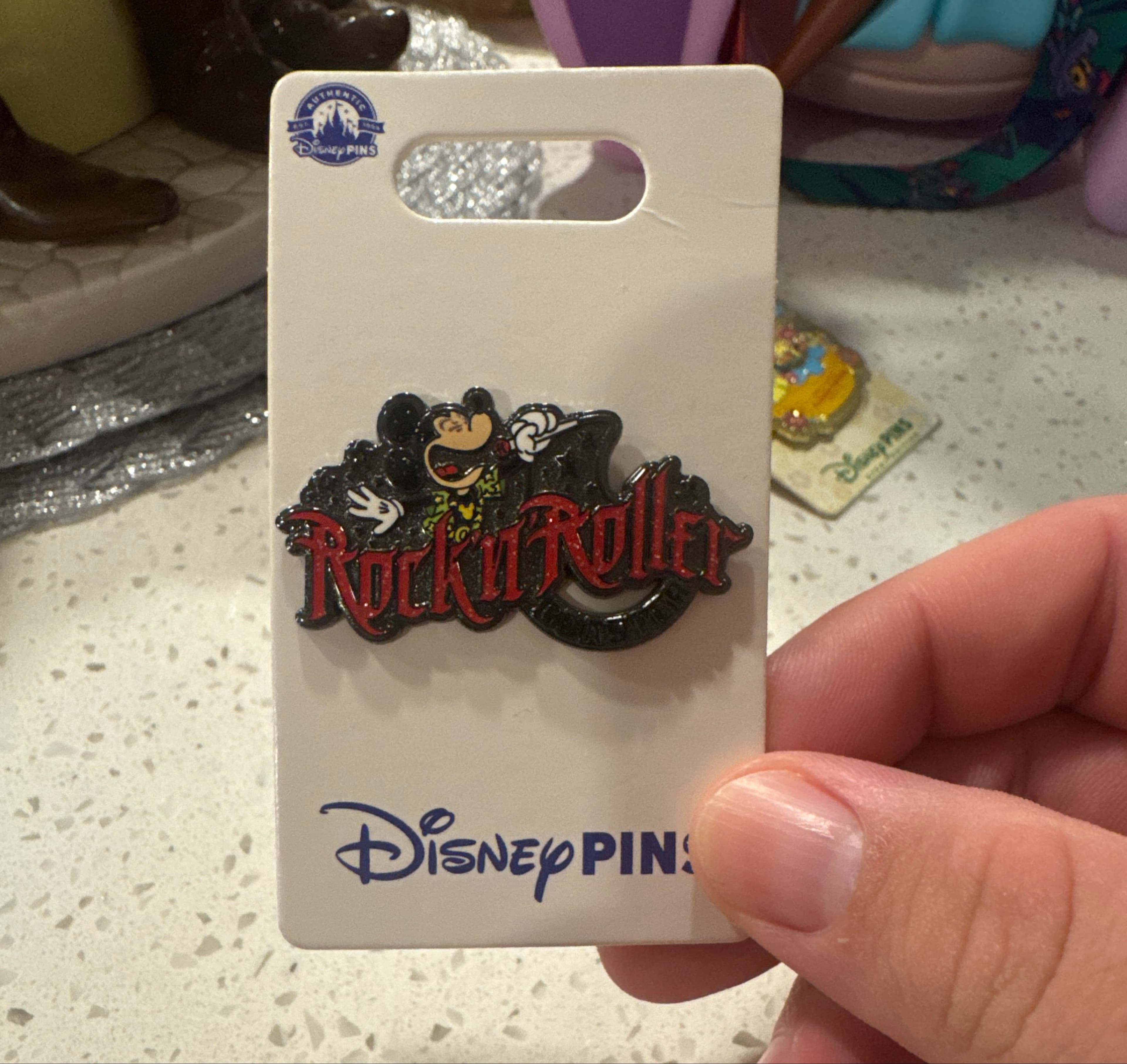 Rock 'n' Roller Coaster Mickey Mouse Pin front