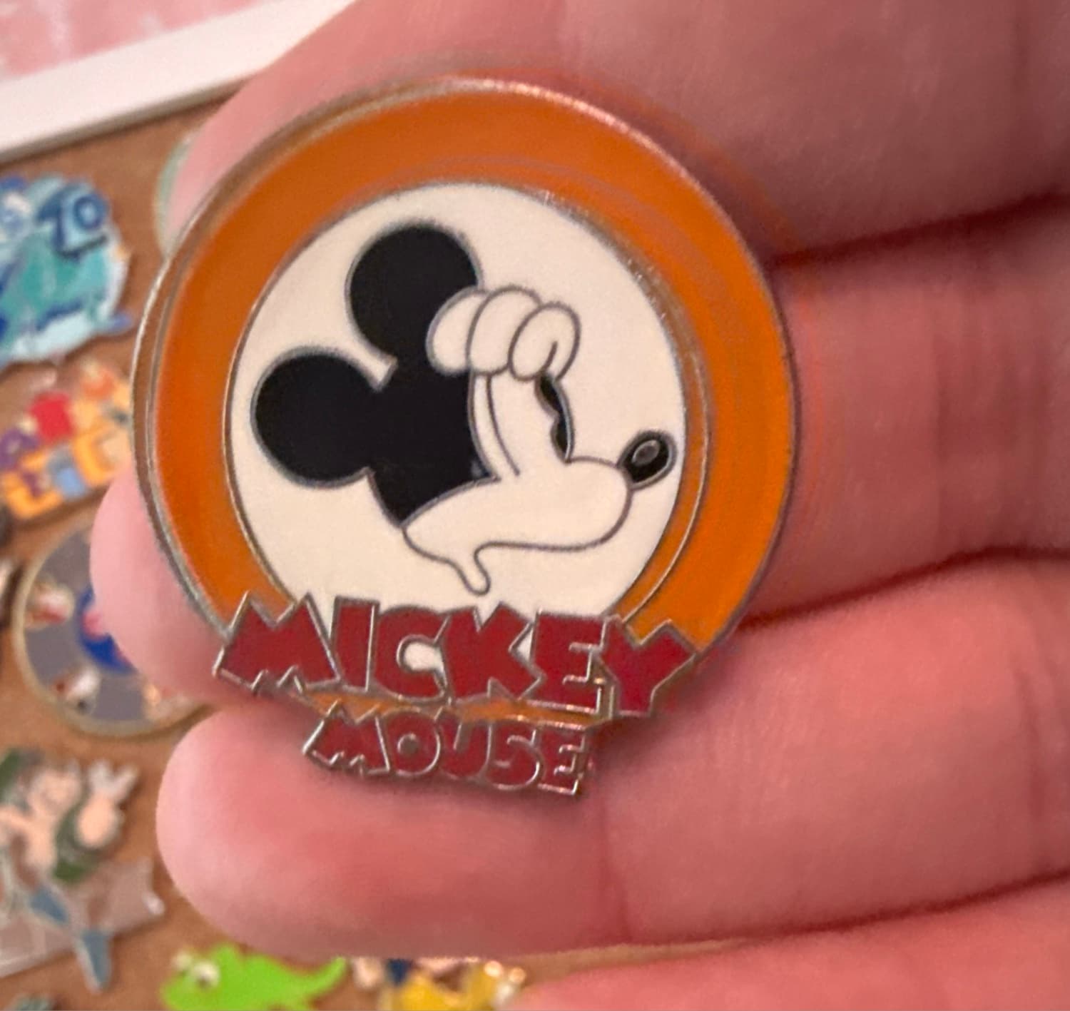 Mickey Mouse Facial Expression - Orange Frame