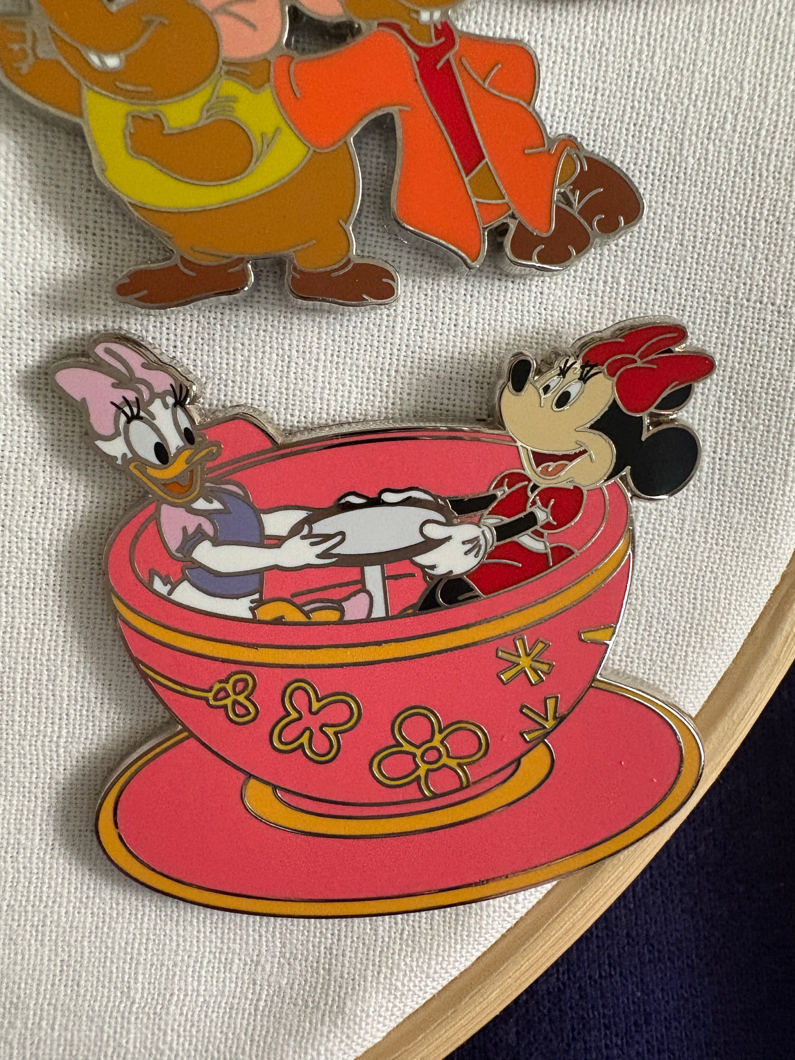 Minnie Mouse and Daisy Duck in Pink Teacup - Mad Tea Party