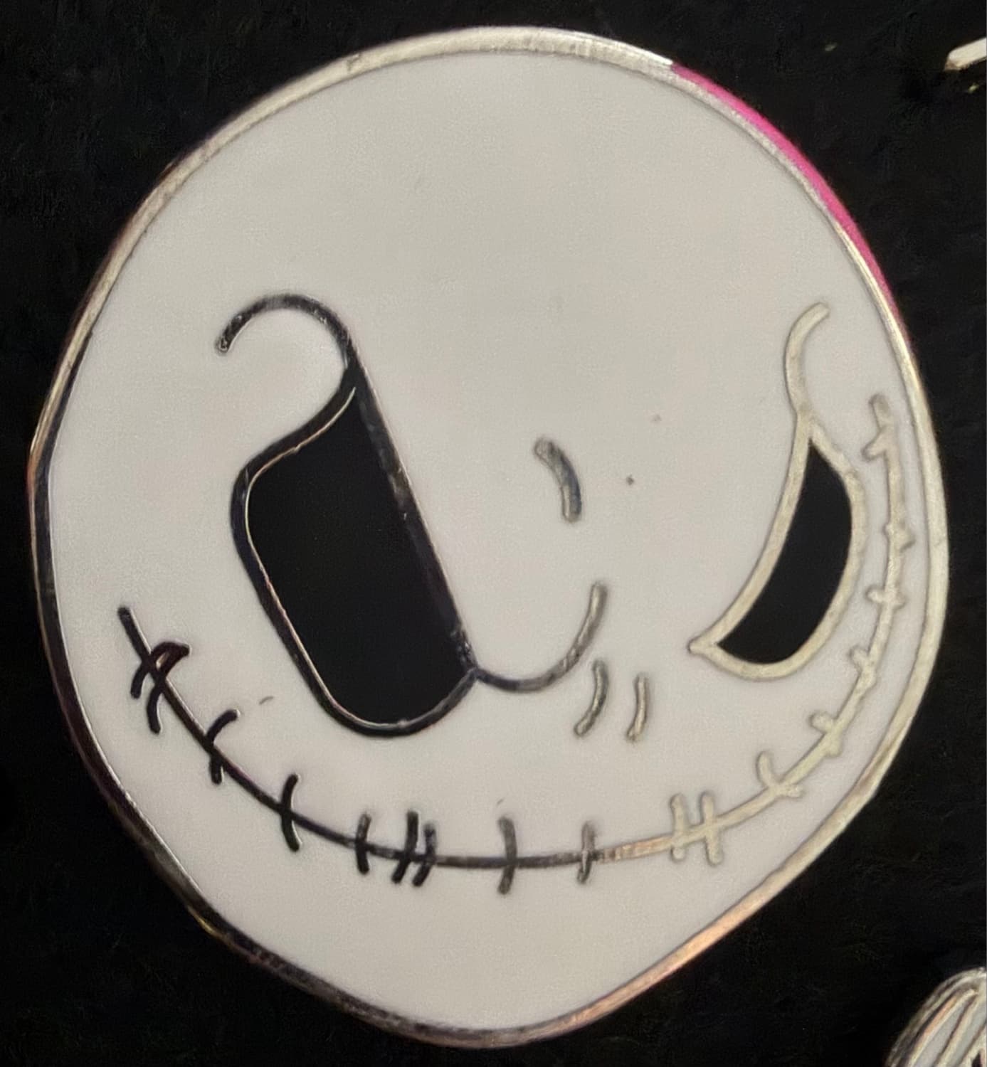 Nightmare Before Christmas Jack Skellington Face Disney Enamel Trading Pin