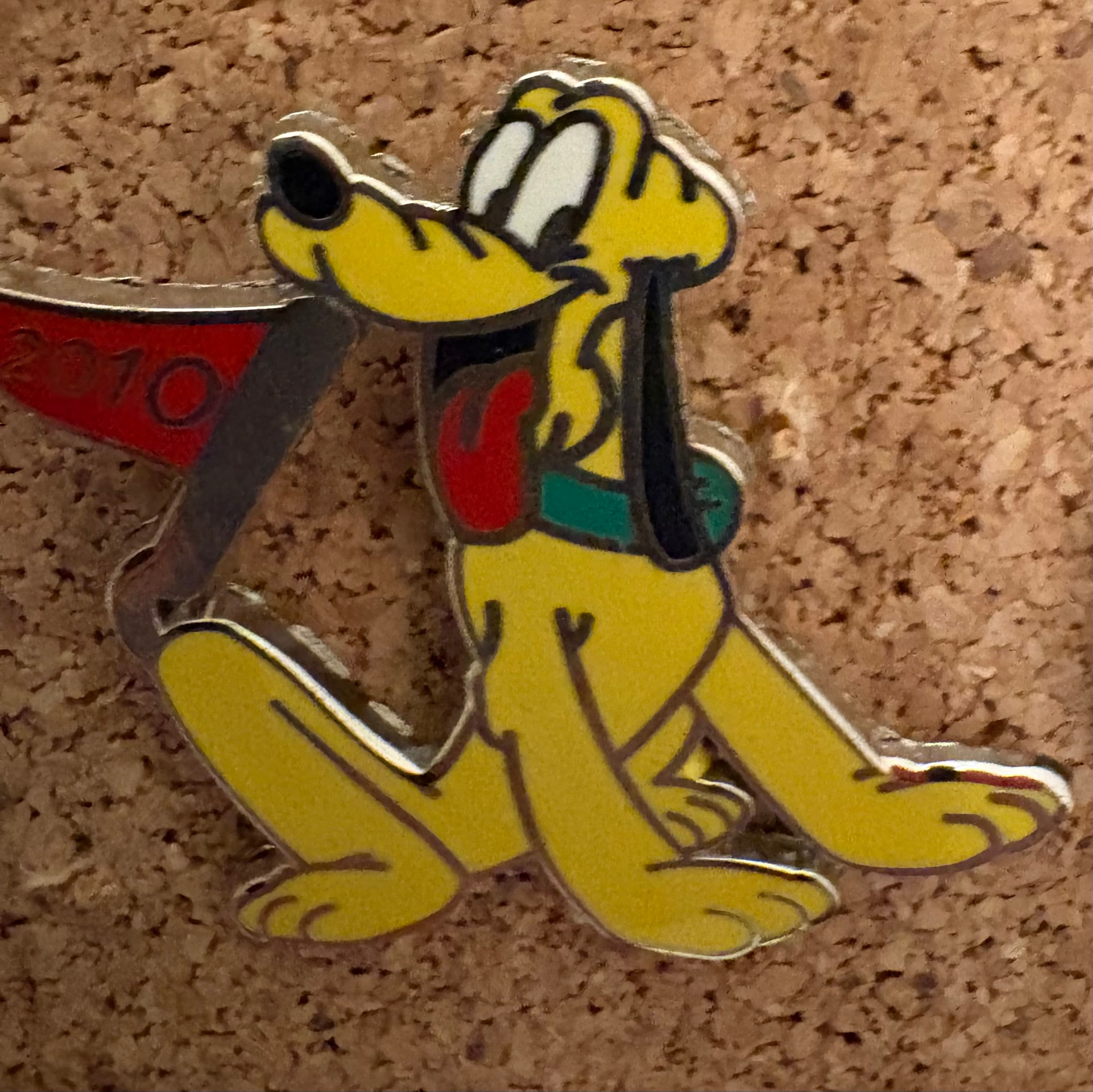 Pluto Holding Red Pennant Flag - 2010 Walt Disney World