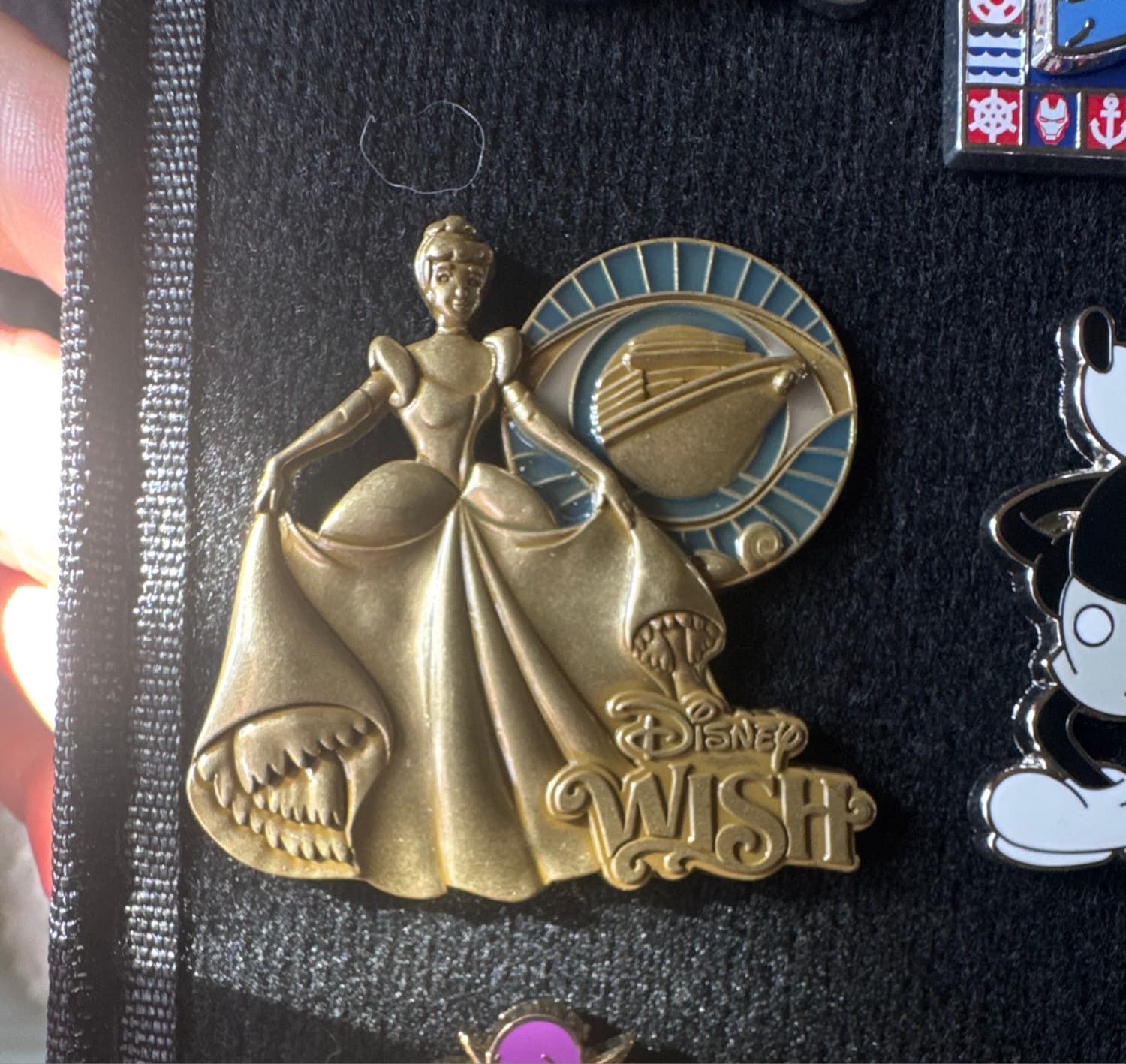 Disney Cruise Line - Disney Wish Cinderella Bronze Statue Pin front