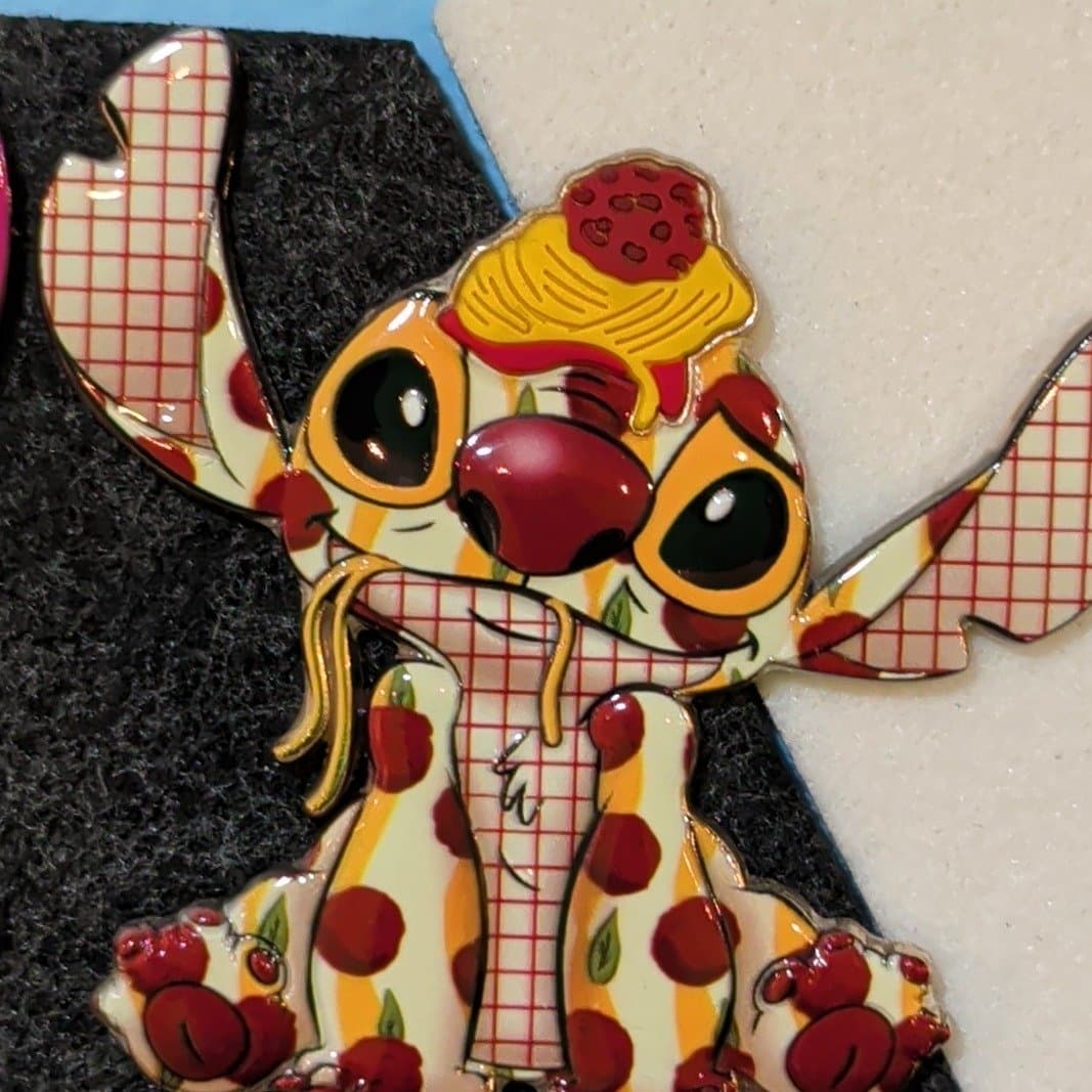 Stitch Crashes Lady and the Tramp Pin front
