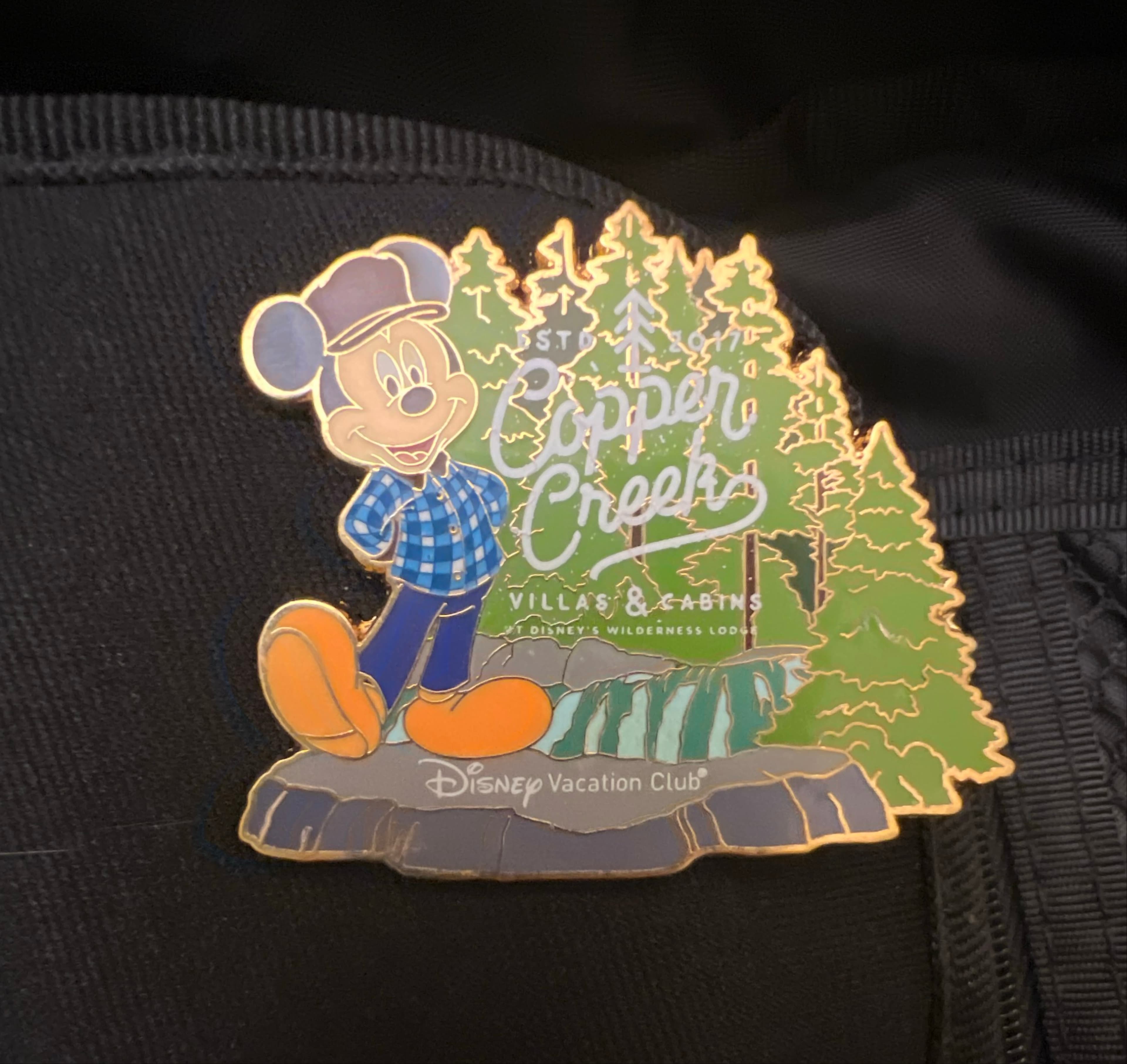 Mickey Mouse Copper Creek Villas & Cabins at Disney's Wilderness Lodge DVC Pin front