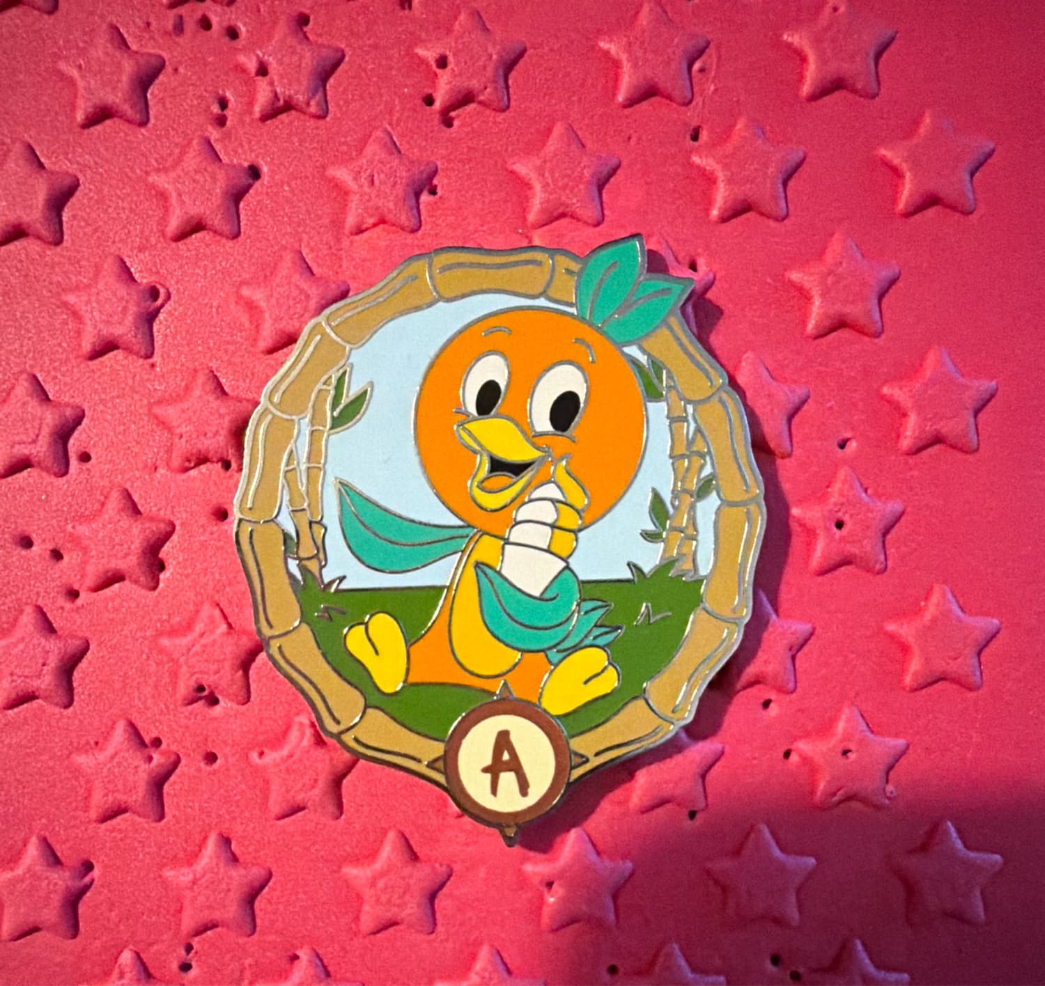 Orange Bird with Citrus Swirl - Adventureland Bamboo Frames Mystery Collection front