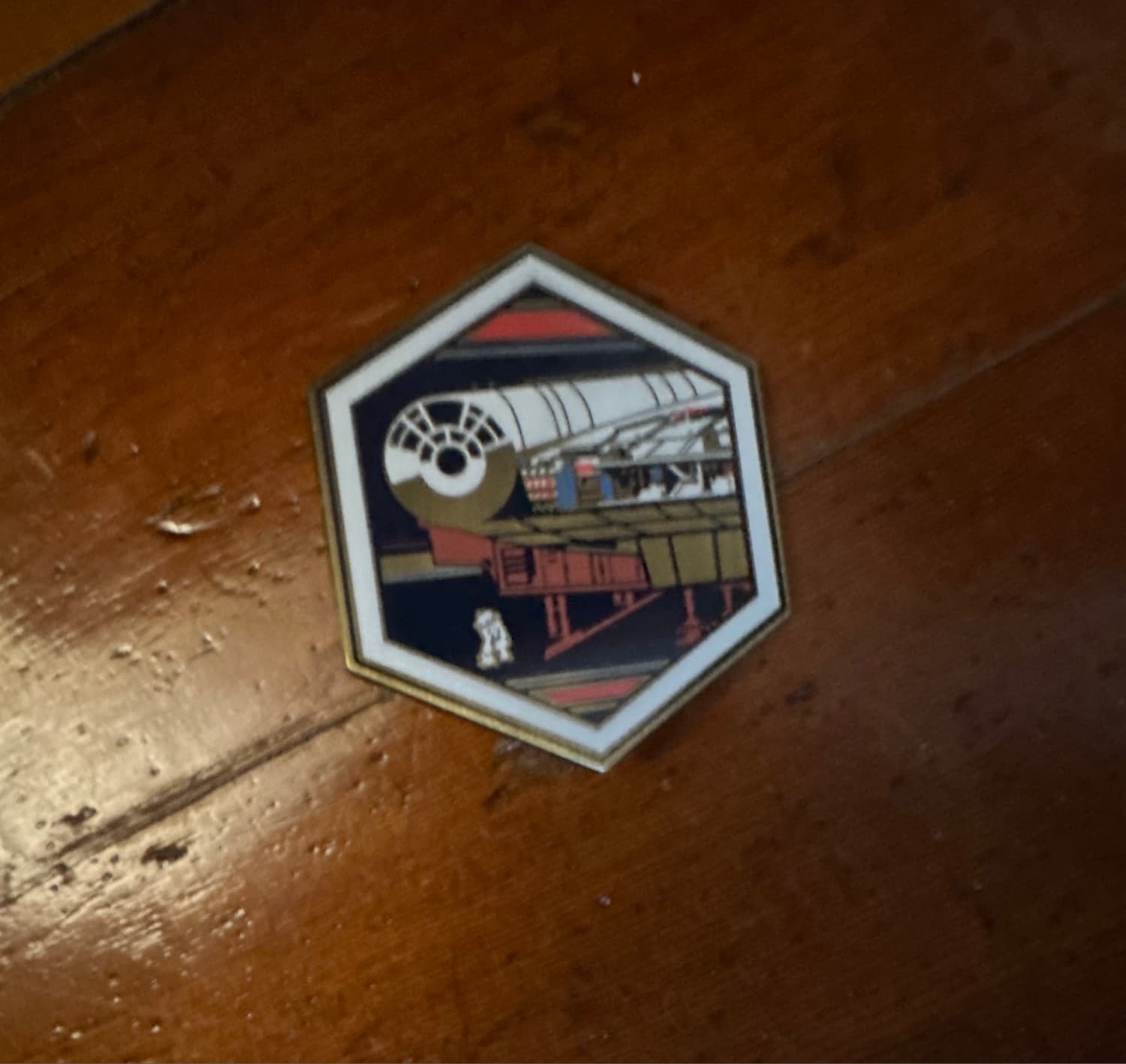 Millennium Falcon Hexagon Pin front