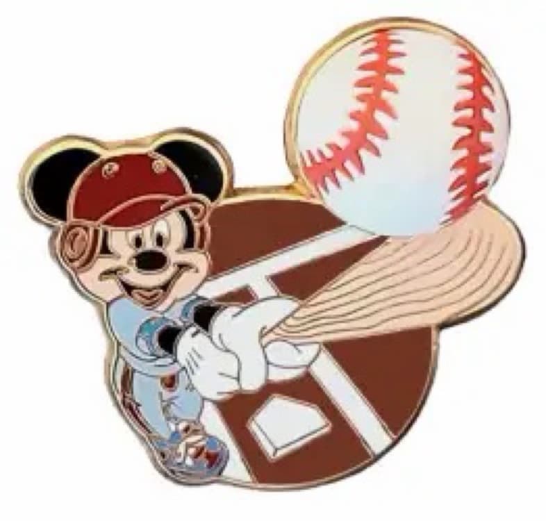 Pin Pursuit Map — Mickey Hitting Free-D Baseball front