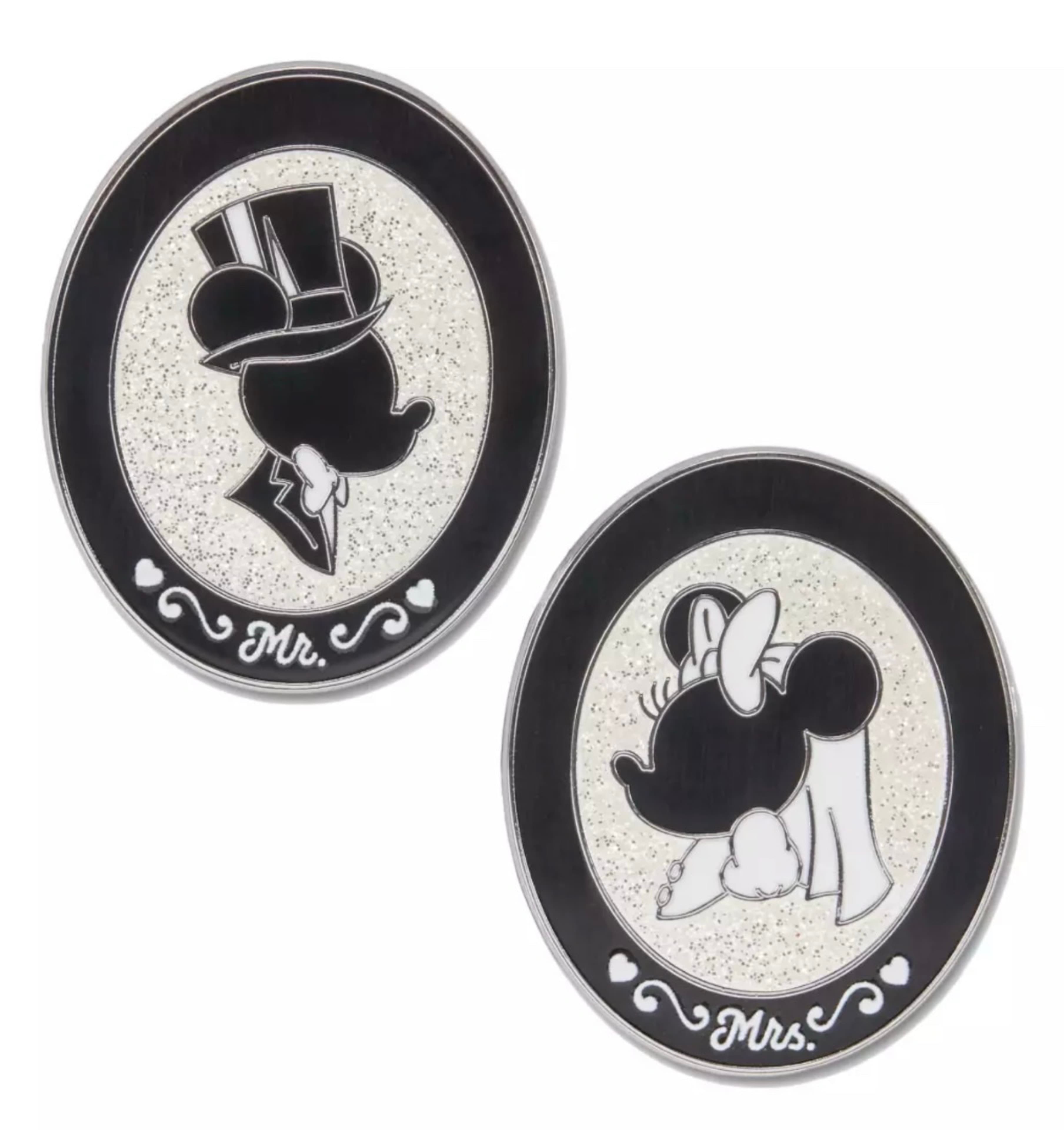 Mickey and Minnie Mouse Shadow Silhouettes Mr. and Mrs.