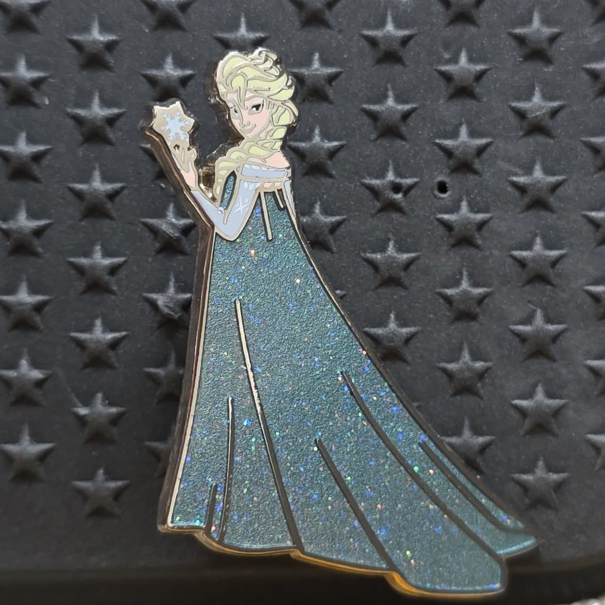 Elsa with Glitter Blue Dress and Snowflake